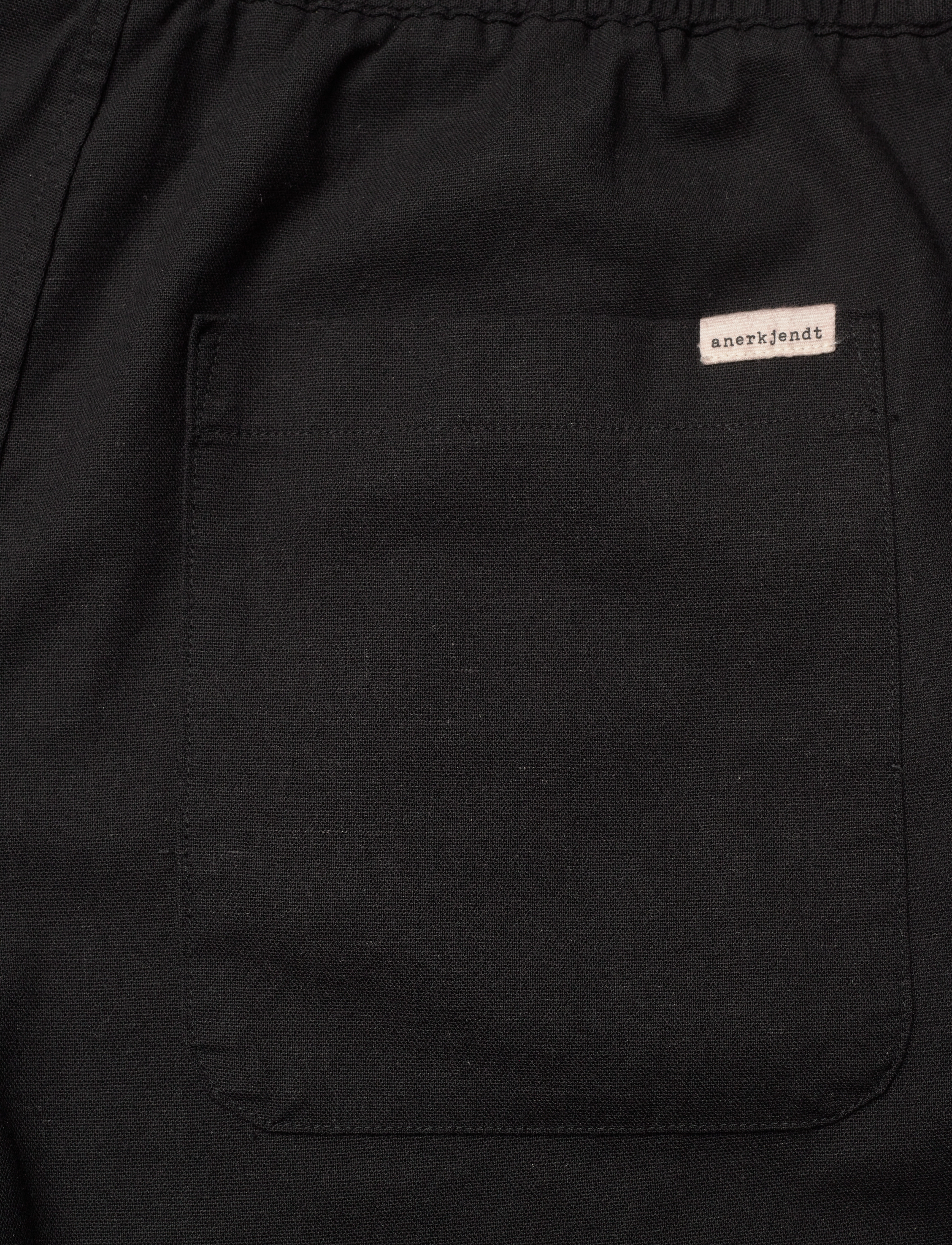 Anerkjendt - AKLT JAMES COT/LINEN ELA SHORTS - caviar - 4