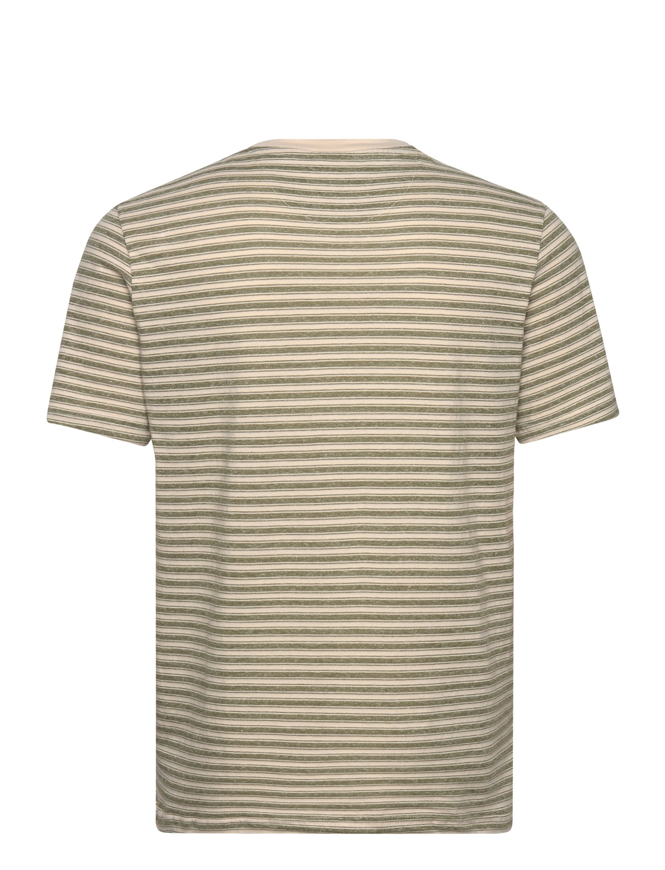 Anerkjendt - AKROD S/S COT/LINEN STRIPE TEE - olivine - 1