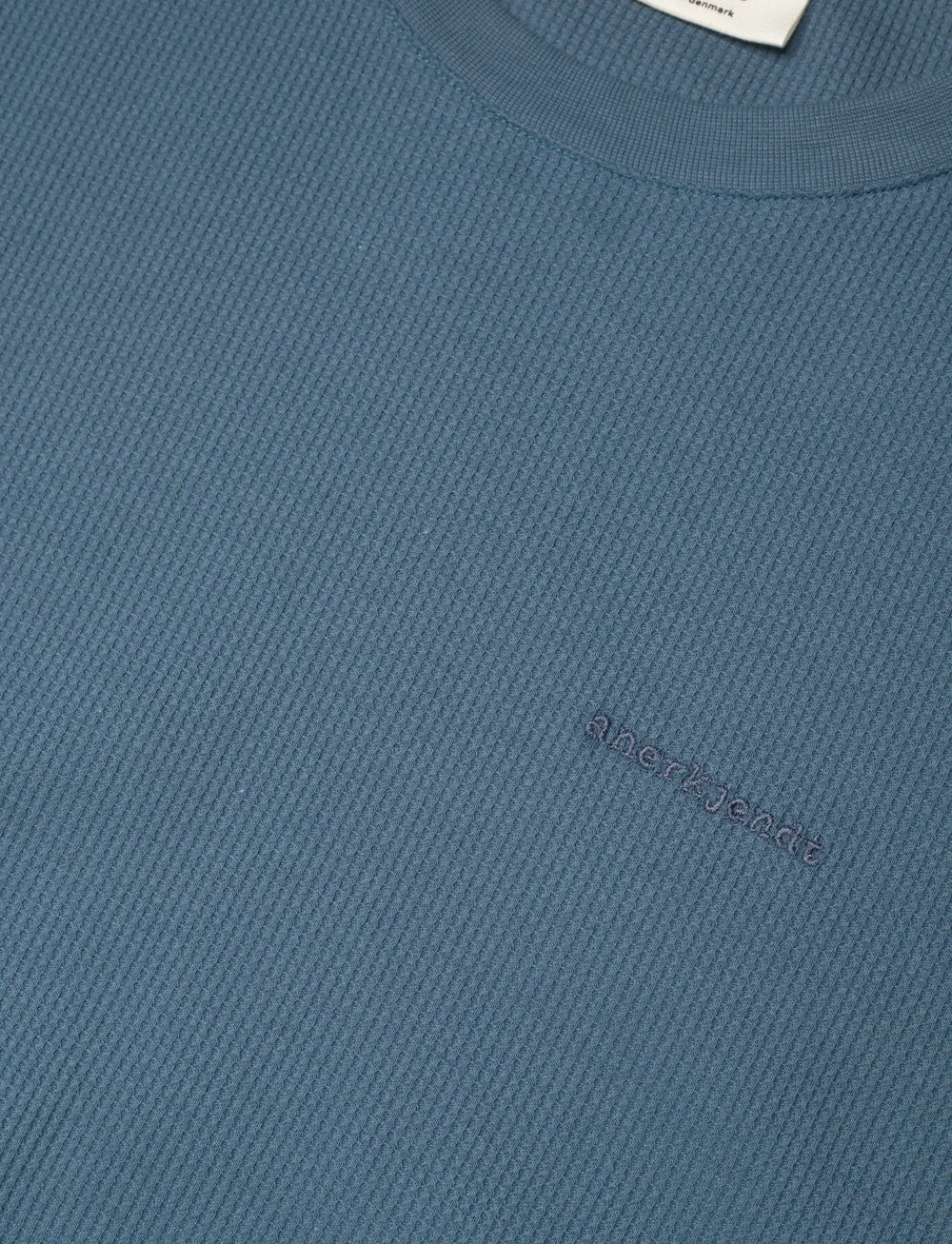 Anerkjendt - AKKIKKI S/S WAFFLE TEE - kurzärmelig - indian teal - 2