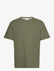 Anerkjendt - AKKIKKI S/S WAFFLE TEE - kortermede t-skjorter - olivine - 0