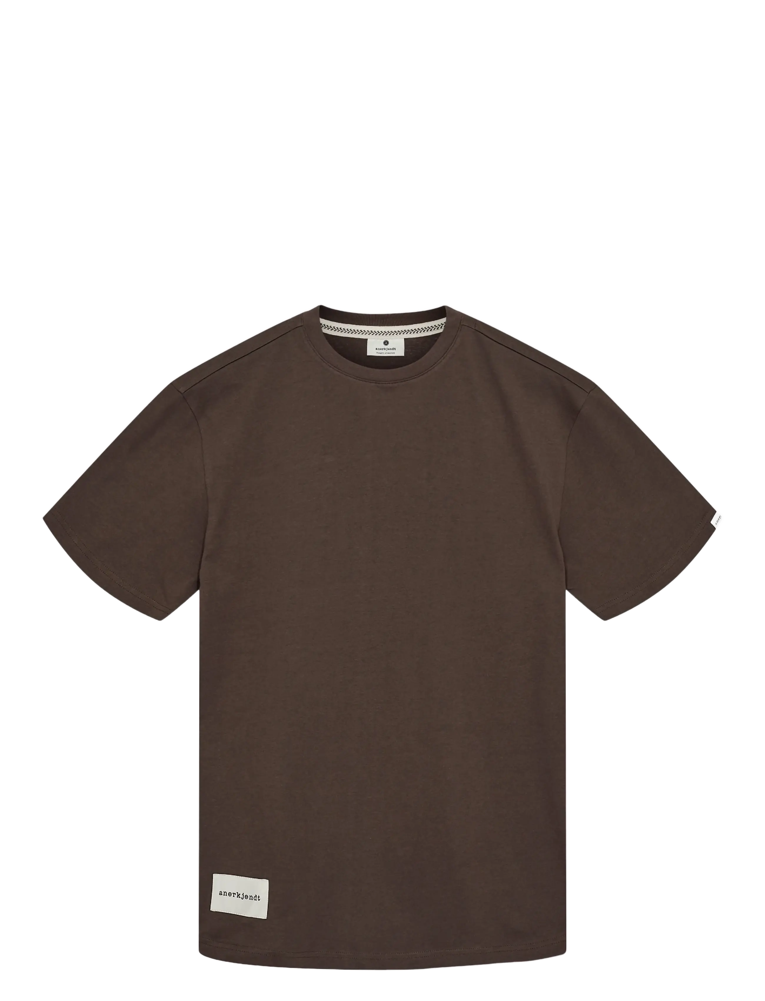 Anerkjendt AKKIKKI S/S TEE NOOS - GOTS - Tøj - CHOCOLATE BROWN / brown