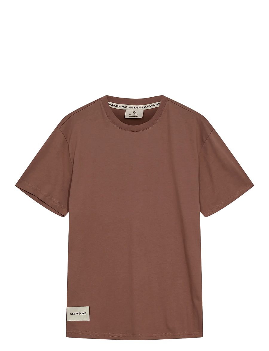 Anerkjendt - AKKIKKI S/S TEE NOOS - GOTS - short-sleeved t-shirts - cognac - 0