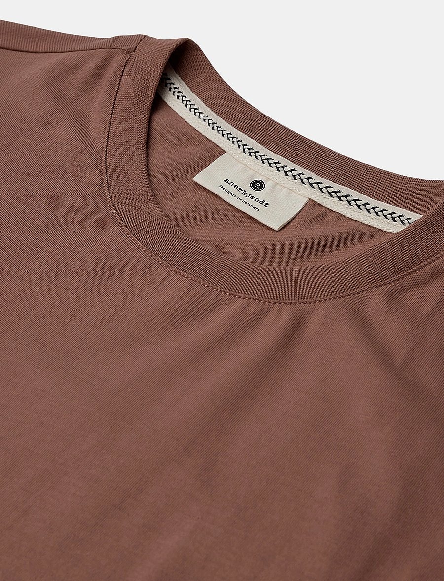 Anerkjendt - AKKIKKI S/S TEE NOOS - GOTS - short-sleeved t-shirts - cognac - 2