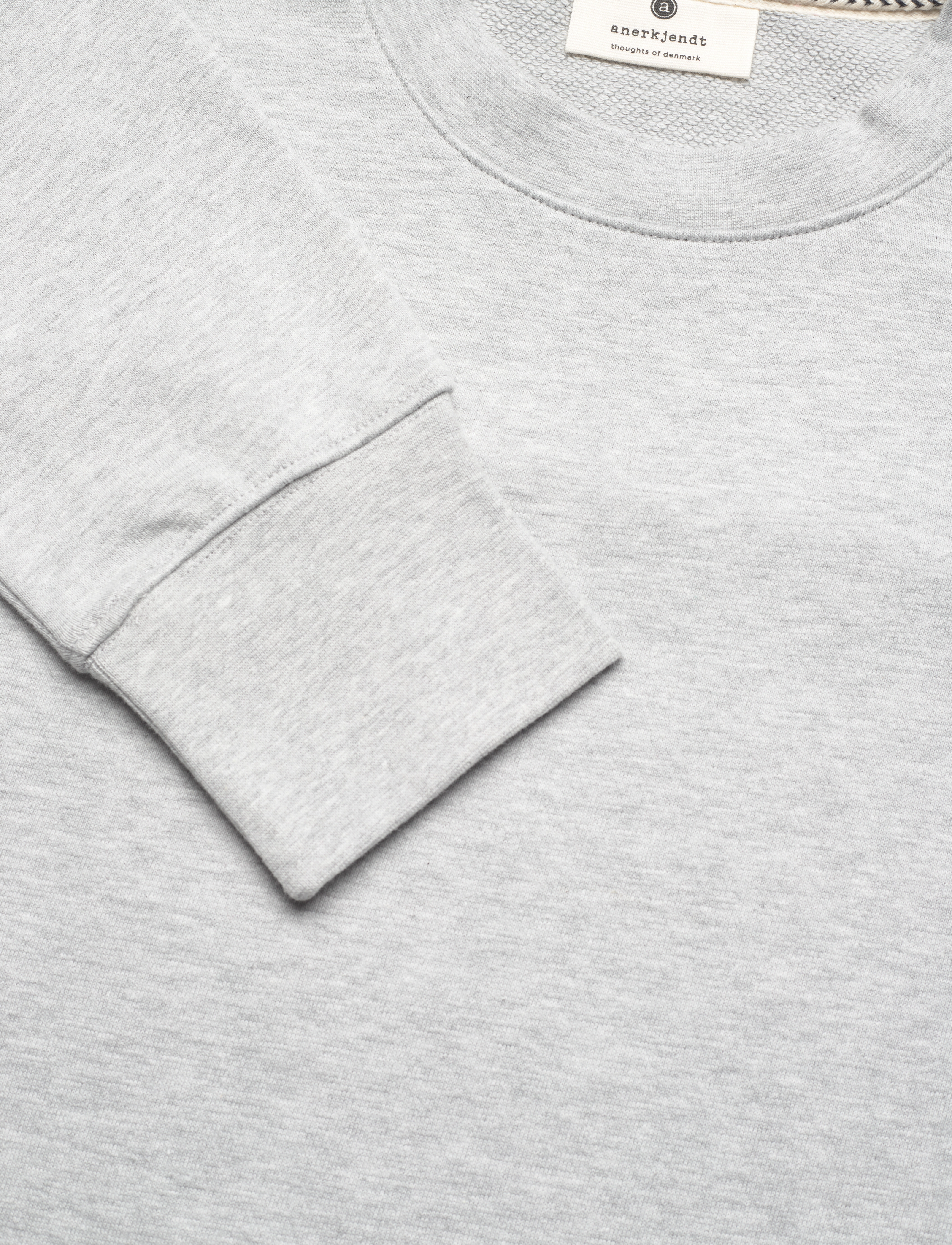 Anerkjendt - AKRUBEN SWEAT NOOS - GOTS - kollektsioonid - light grey mel - 2