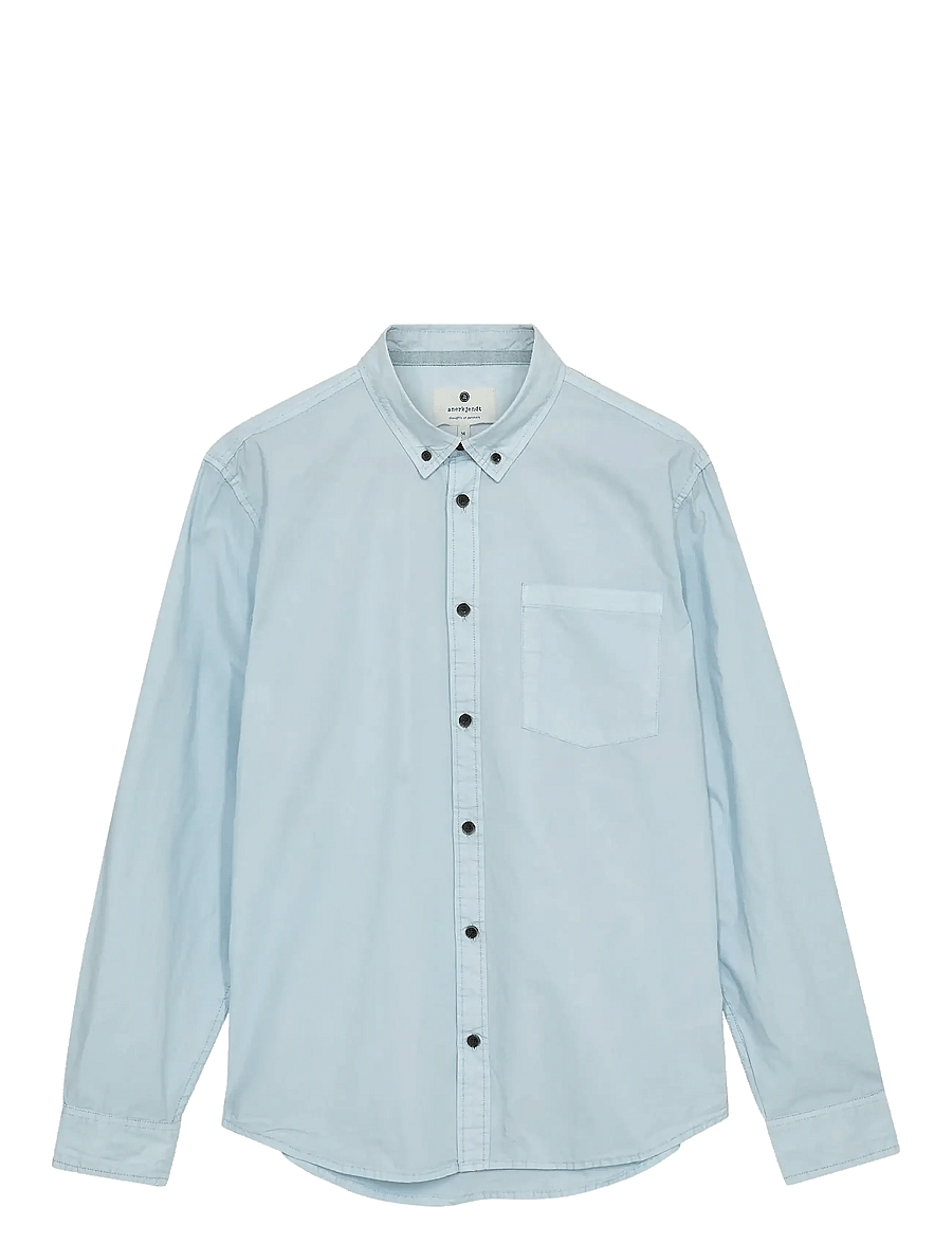 Anerkjendt - AKKONRAD L/S POPLIN SHIRT NOOS - chemises décontractées - baby blue - 0