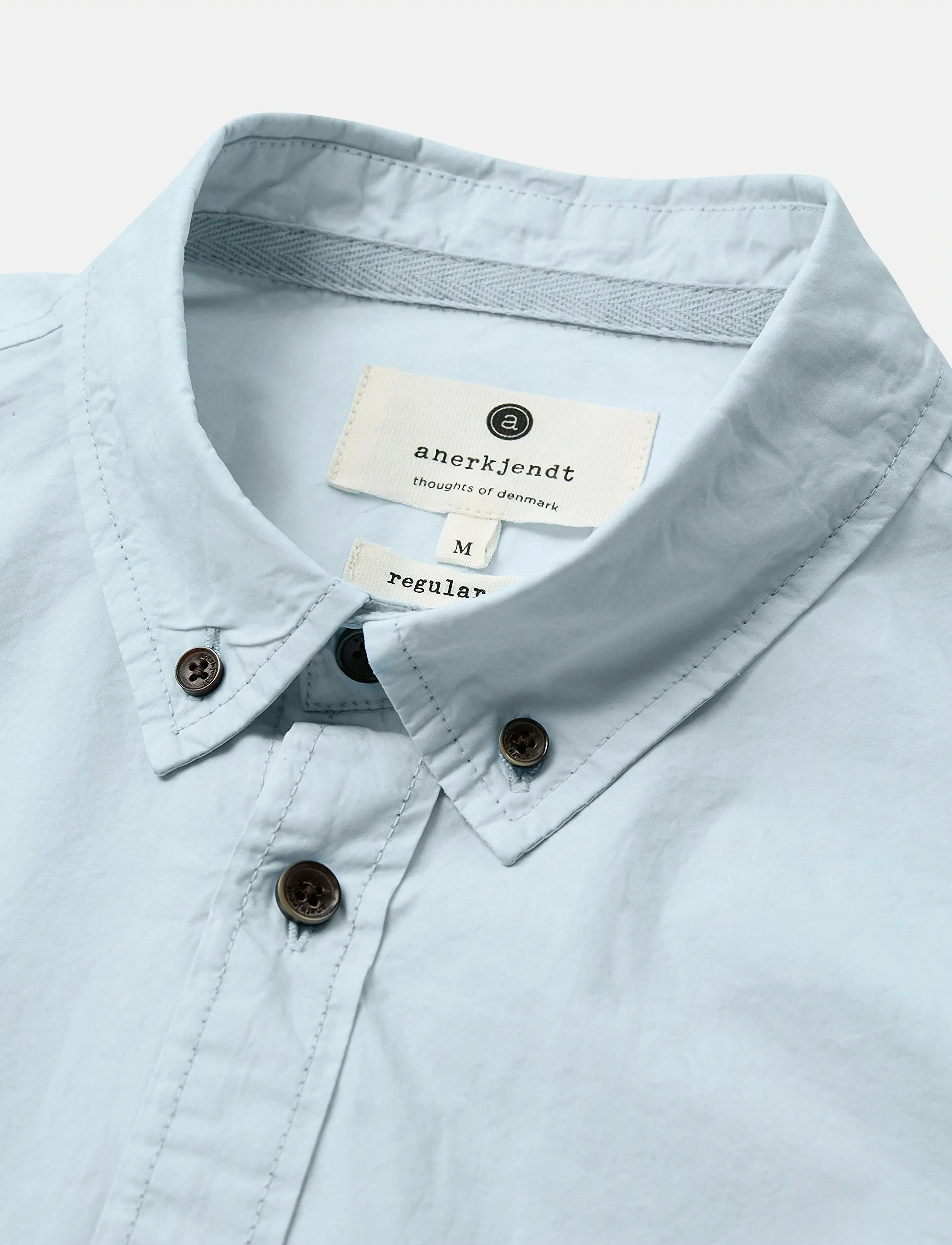 Anerkjendt - AKKONRAD L/S POPLIN SHIRT NOOS - chemises décontractées - baby blue - 2