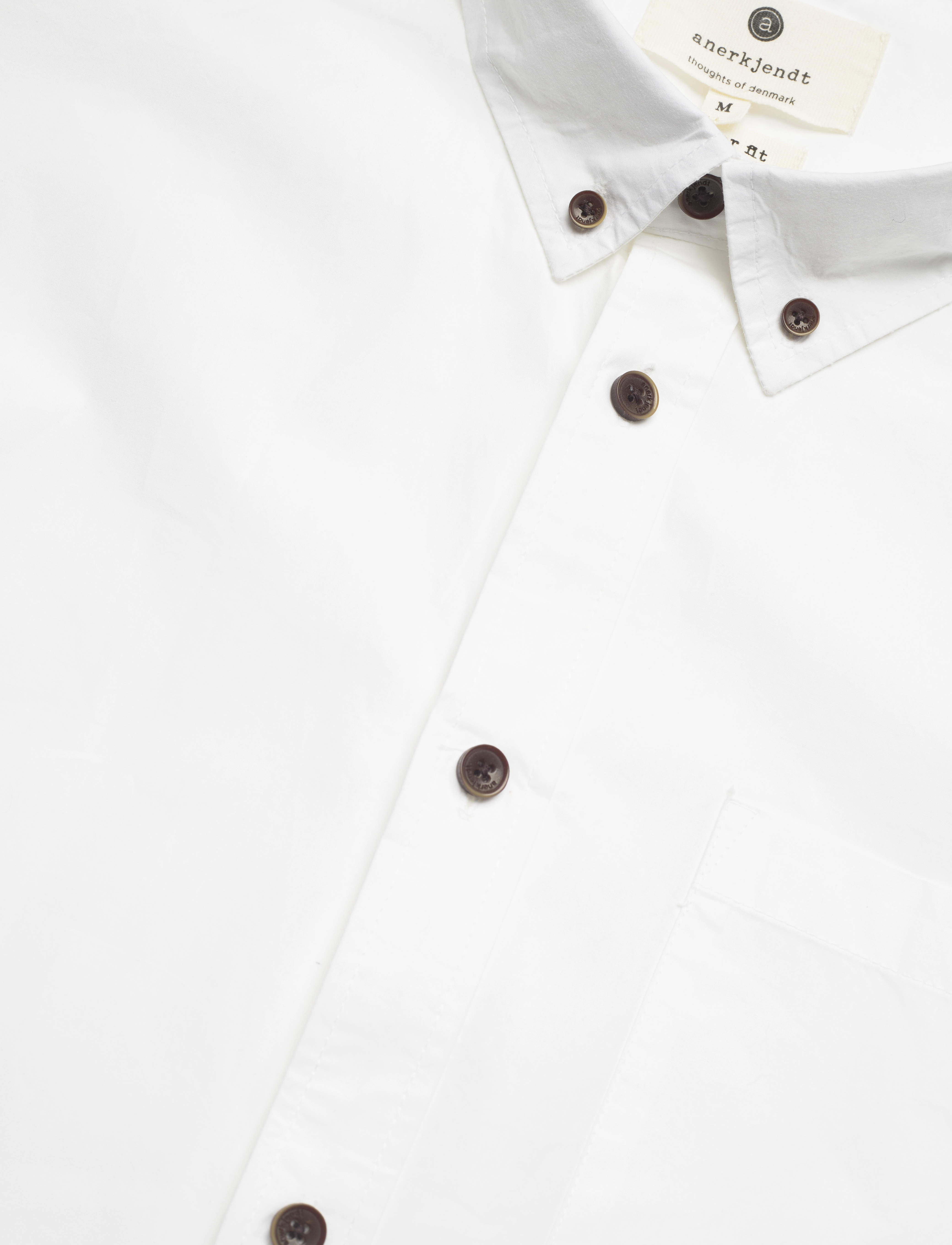 Anerkjendt - AKKONRAD L/S POPLIN SHIRT NOOS - koszule casual - bright white - 3