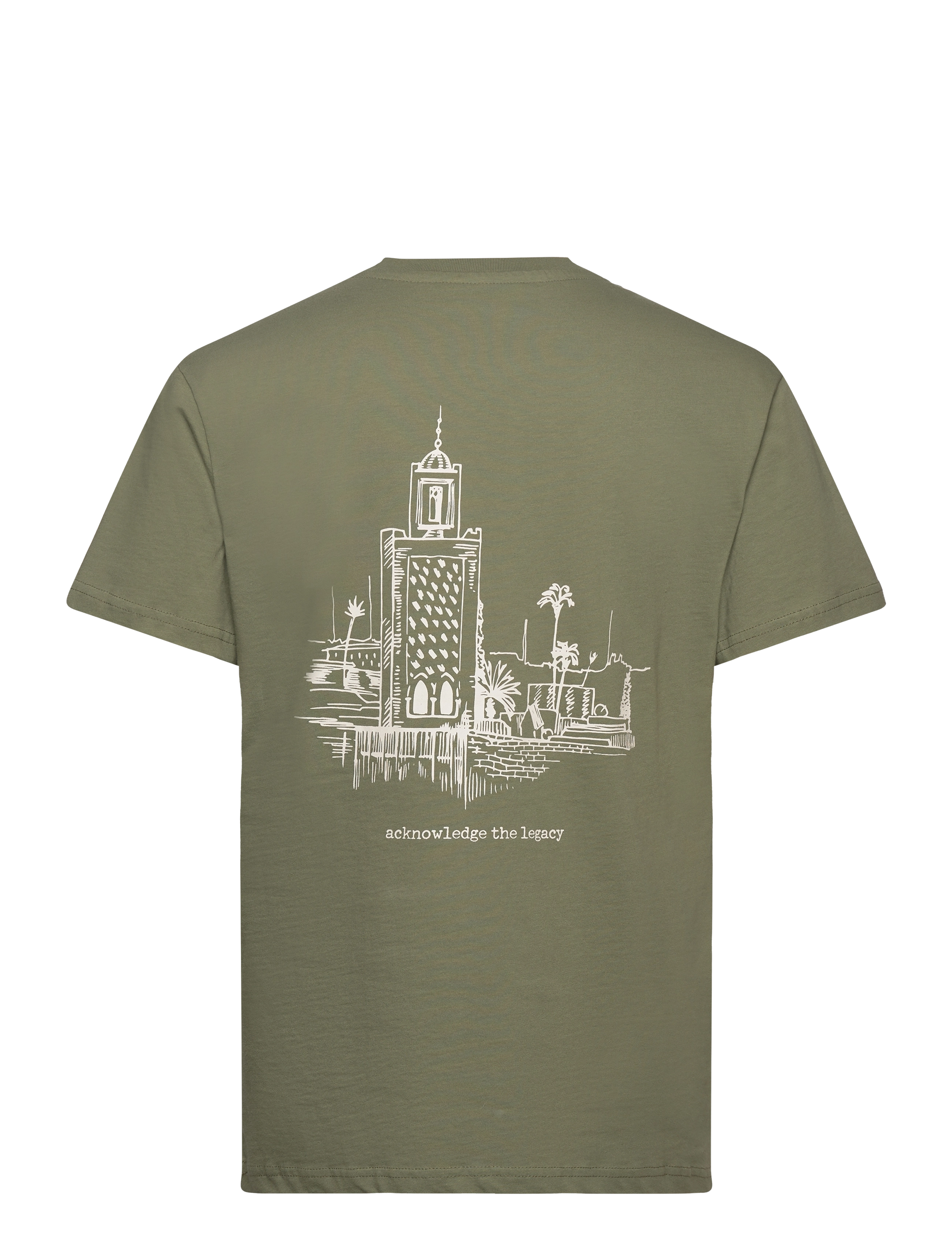 Anerkjendt - AKKIKKI S/S MARRAKECH1 TEE - GOTS - olivine - 1
