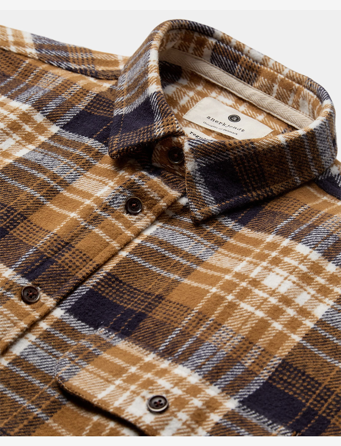 Anerkjendt - AKLEIF HEAVY CHECK - herren - wood thrush - 2