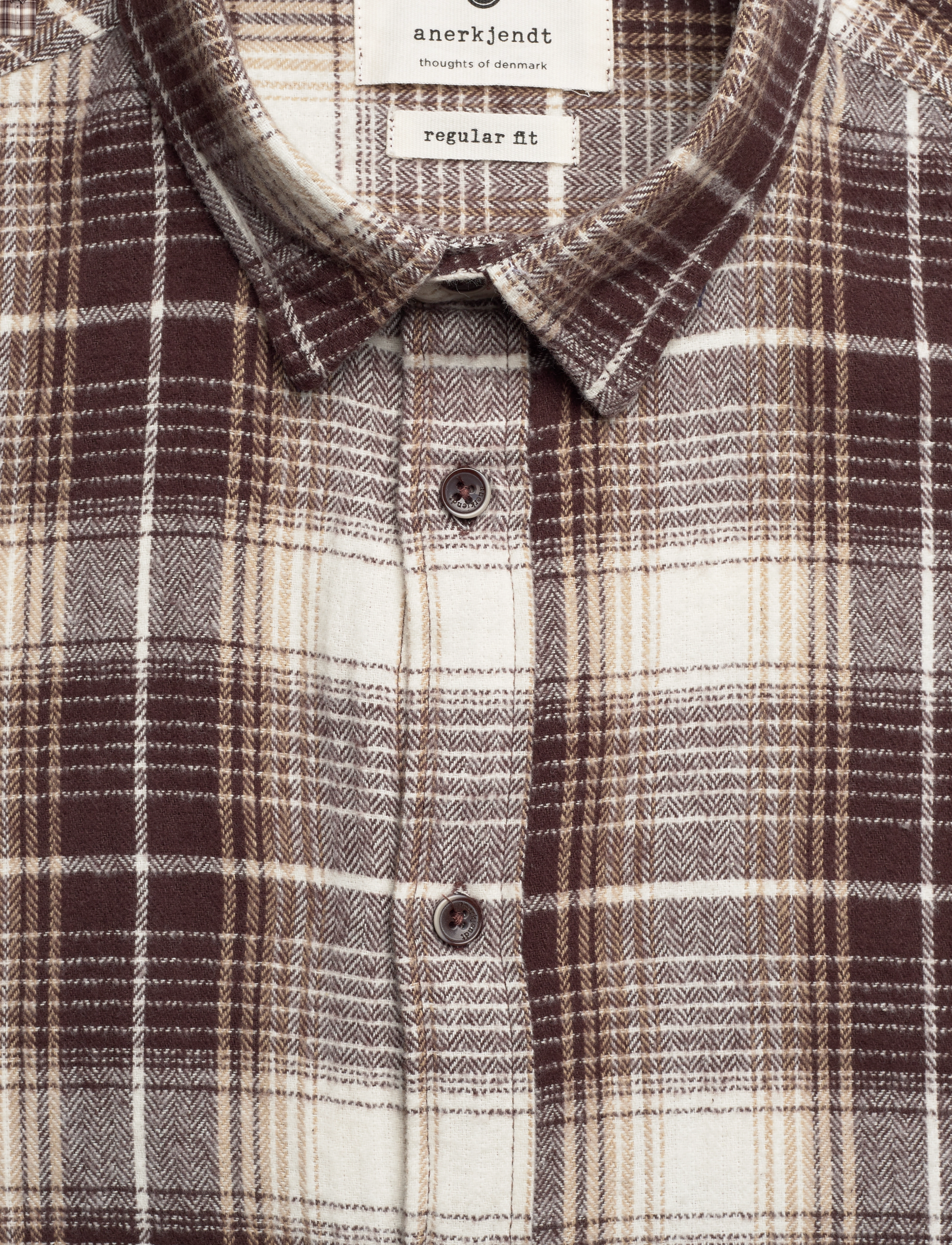 Anerkjendt - AKLEIF FLANNEL CHECK SHIRT - chocolate brown - 3