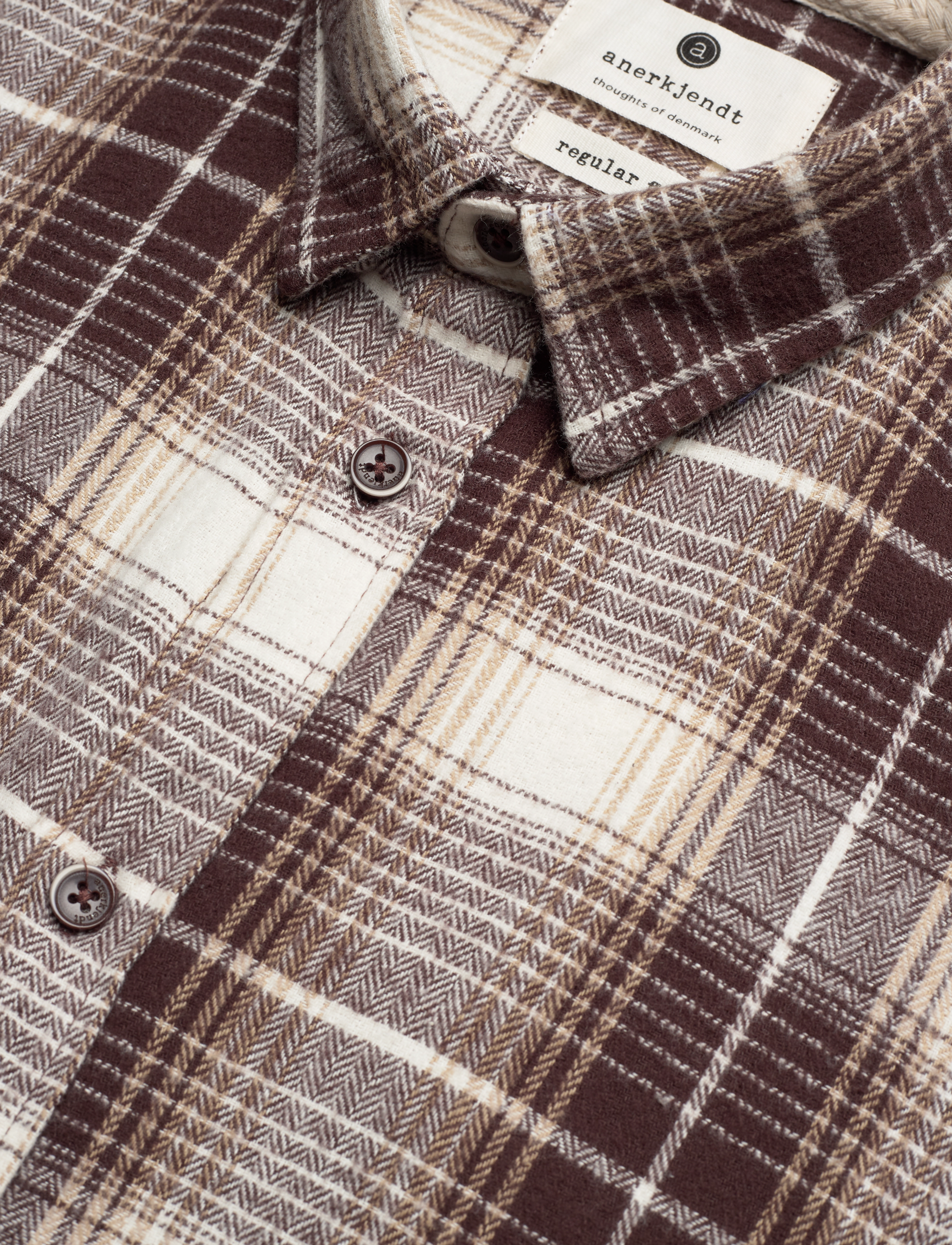 Anerkjendt - AKLEIF FLANNEL CHECK SHIRT - chocolate brown - 4
