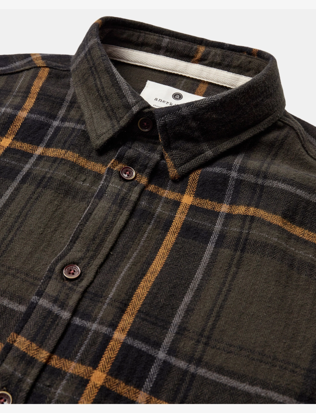 Anerkjendt - AKLEIF FLANNEL CHECK SHIRT - forest night - 2