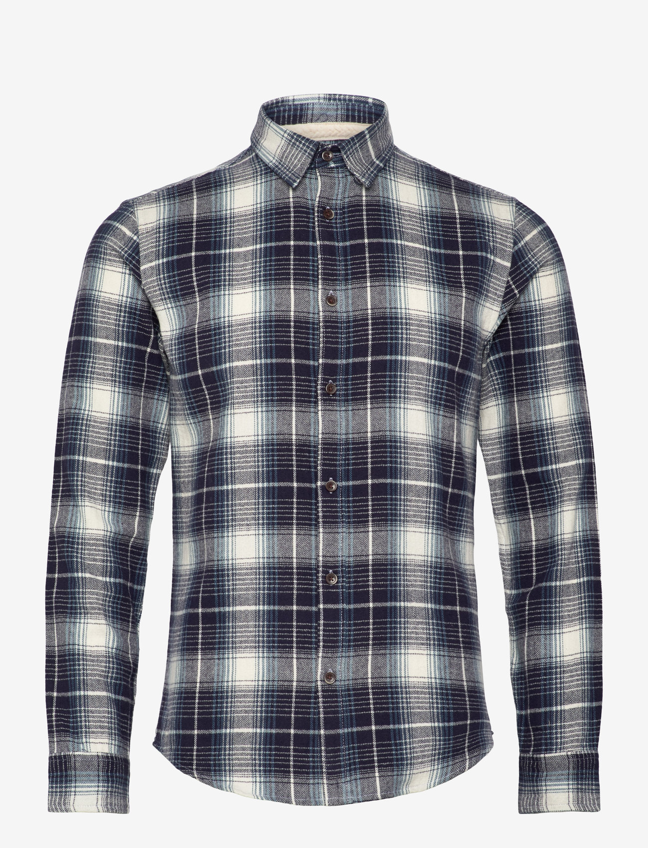 Anerkjendt - AKLEIF FLANNEL CHECK SHIRT - flanell-hemden - sky captain - 0