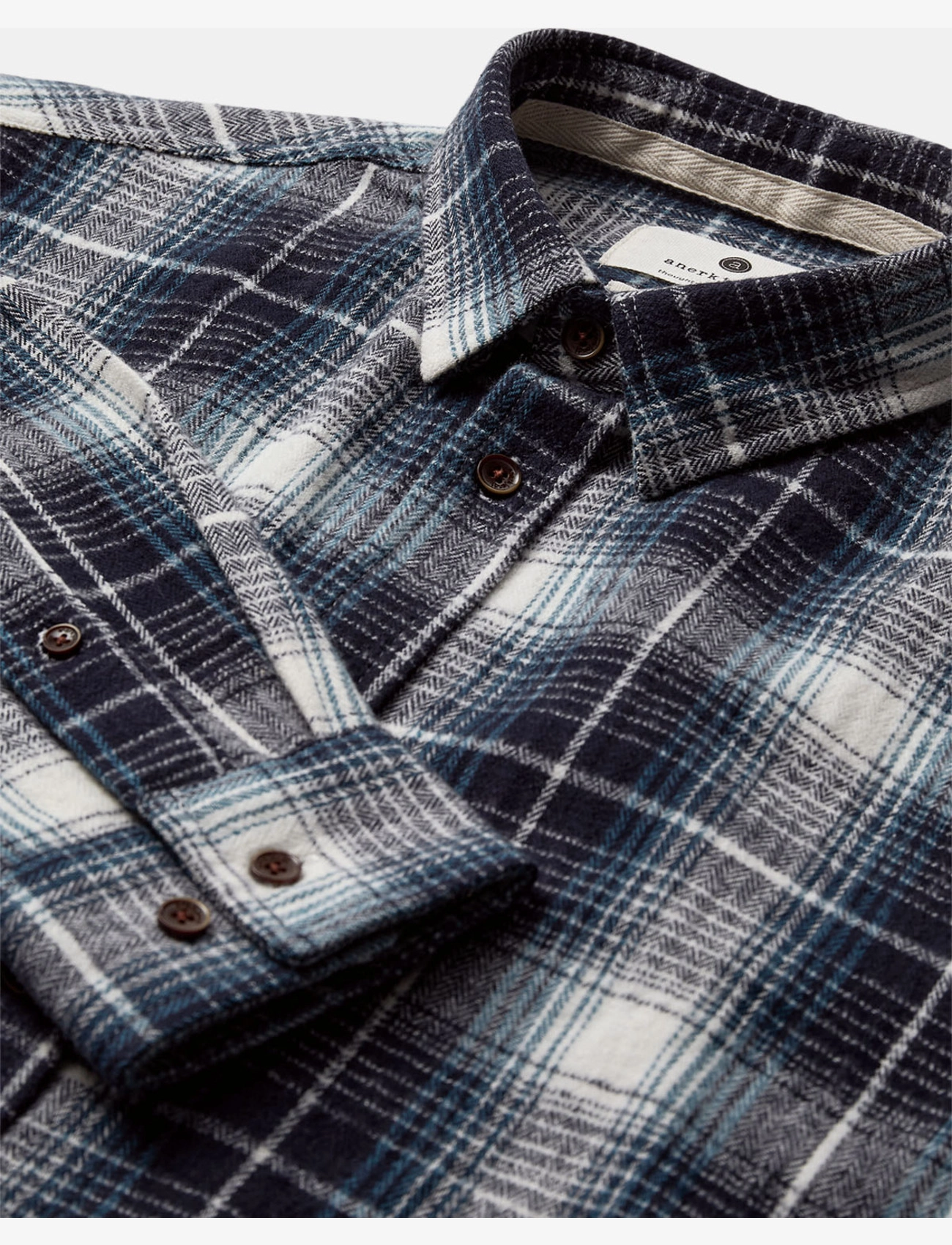 Anerkjendt - AKLEIF FLANNEL CHECK SHIRT - sky captain - 2