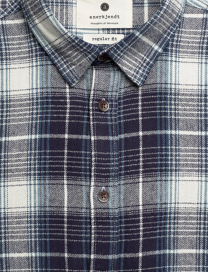 Anerkjendt - AKLEIF FLANNEL CHECK SHIRT - flanell-hemden - sky captain - 3