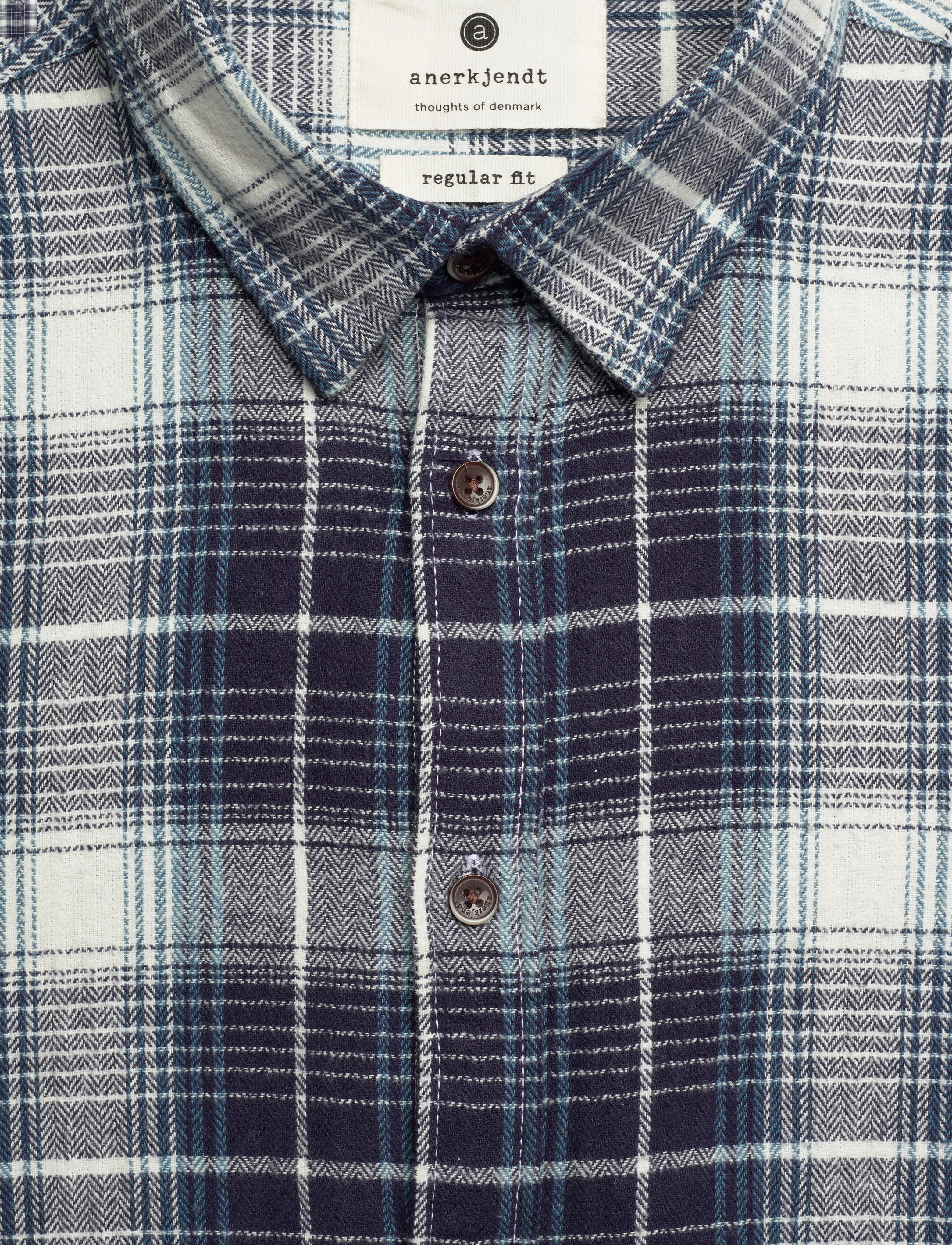 Anerkjendt - AKLEIF FLANNEL CHECK SHIRT - sky captain - 3