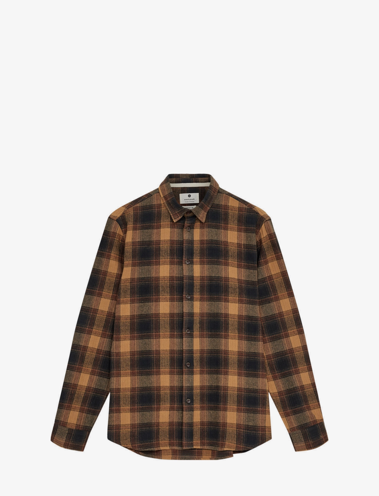 Anerkjendt AKLEIF FLANNEL CHECK SHIRT - Kläder - WOOD THRUSH / brown