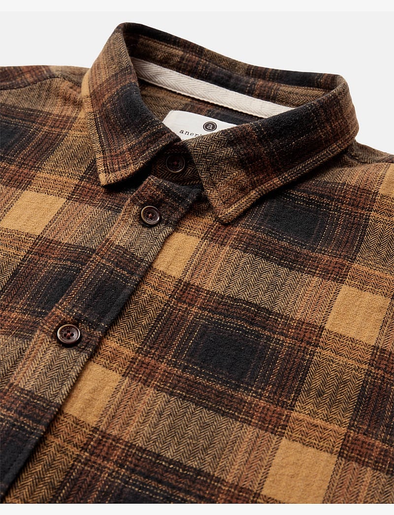 Anerkjendt - AKLEIF FLANNEL CHECK SHIRT - flanellskjortor - wood thrush - 2