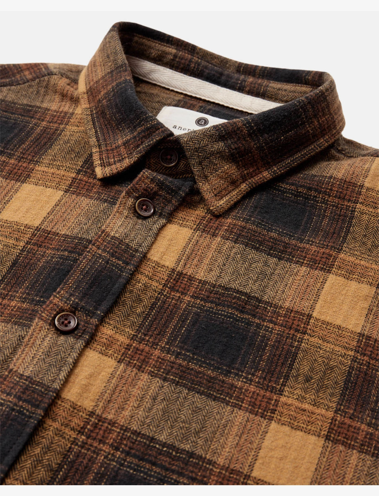 Anerkjendt - AKLEIF FLANNEL CHECK SHIRT - wood thrush - 2