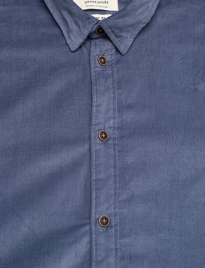 Anerkjendt - AKLEIF SOLID CORD SHIRT - velvet särgid - copen blue - 2