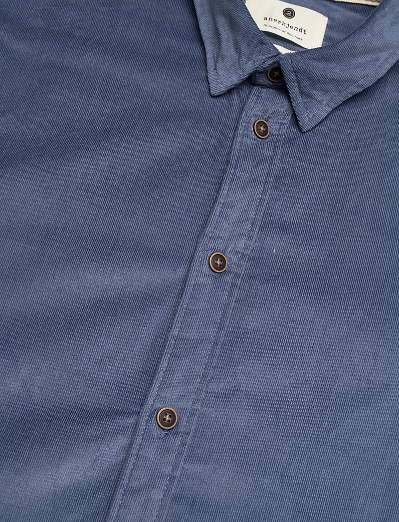 Anerkjendt - AKLEIF SOLID CORD SHIRT - velvet särgid - copen blue - 3