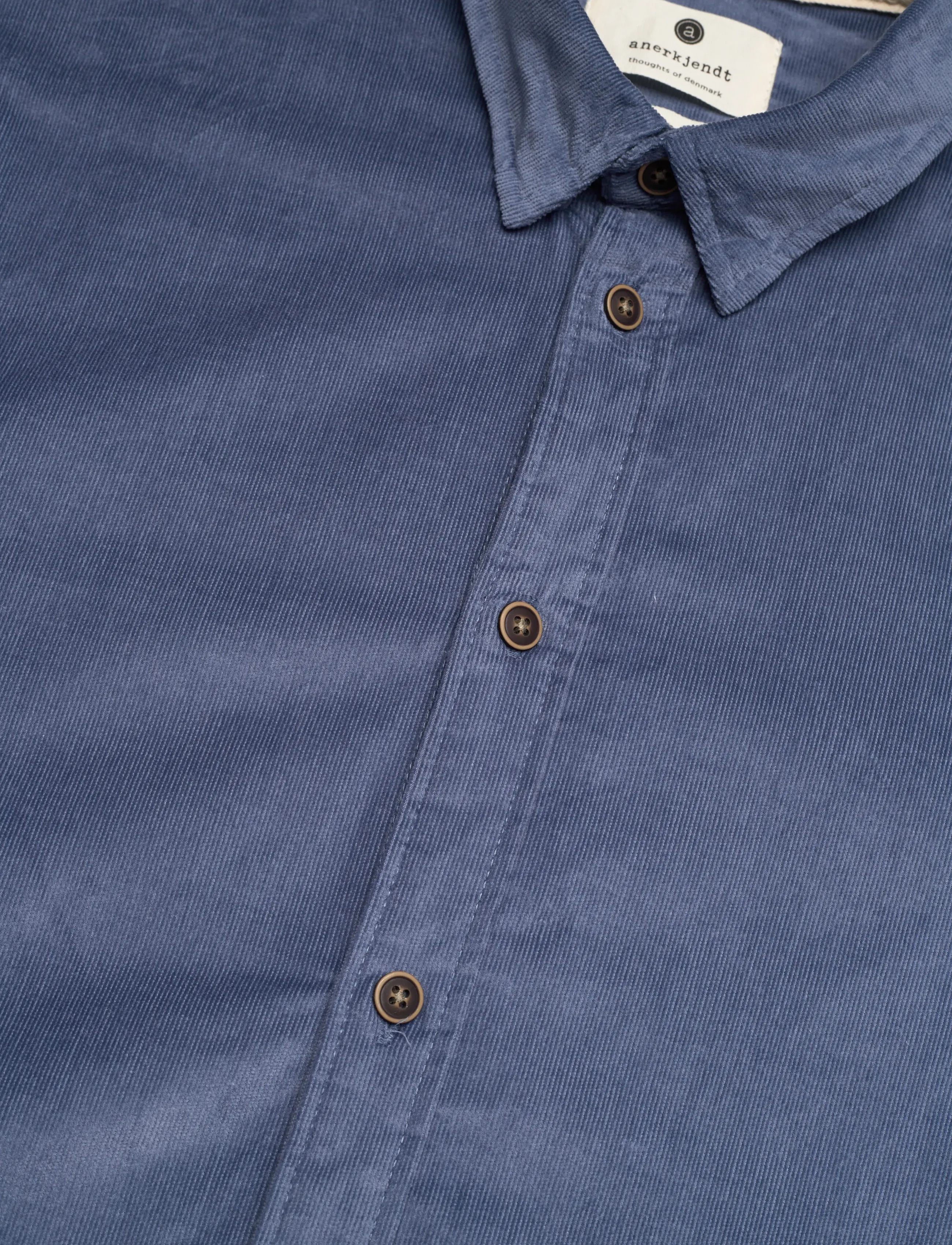 Anerkjendt - AKLEIF SOLID CORD SHIRT - cordhemden - copen blue - 3