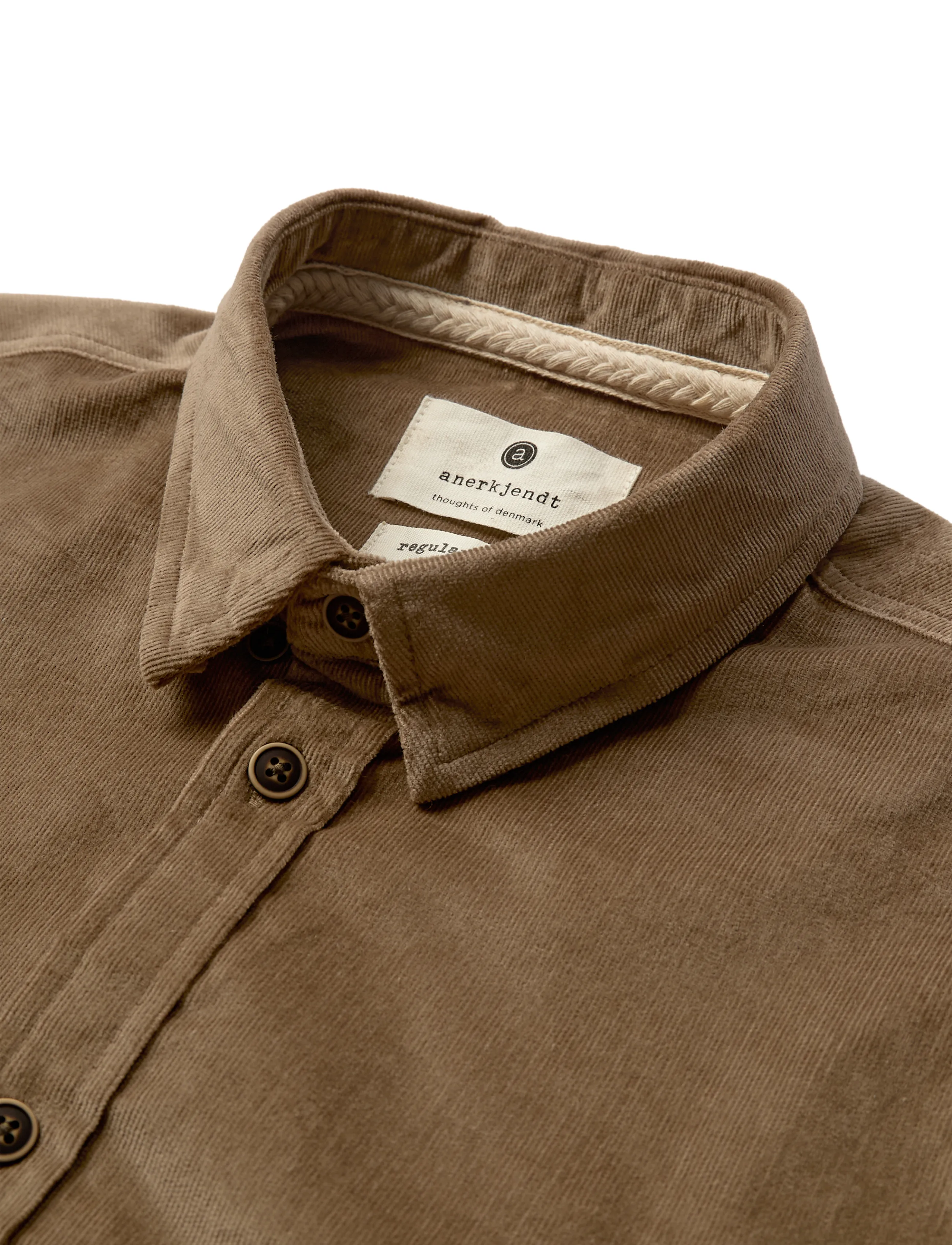 Anerkjendt - AKLEIF SOLID CORD SHIRT - corduroy shirts - ermine - 2