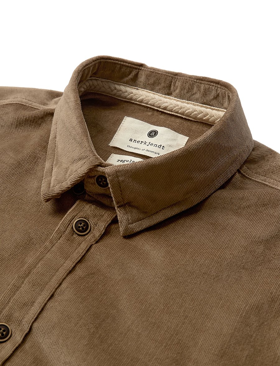 Anerkjendt - AKLEIF SOLID CORD SHIRT - corduroy shirts - ermine - 2