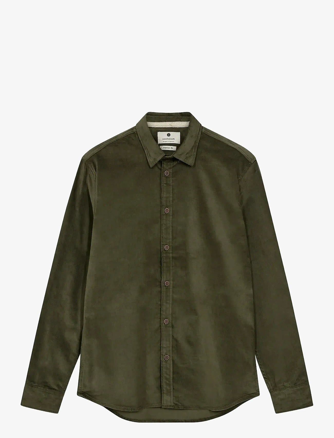 Anerkjendt - AKLEIF SOLID CORD SHIRT - velvet särgid - forest night - 0