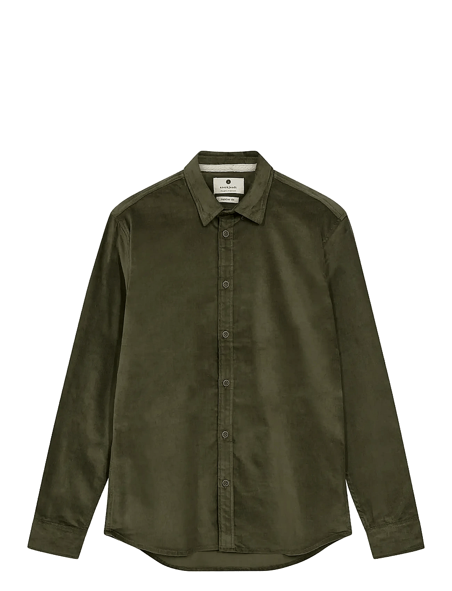Anerkjendt - AKLEIF SOLID CORD SHIRT - corduroy shirts - forest night - 0