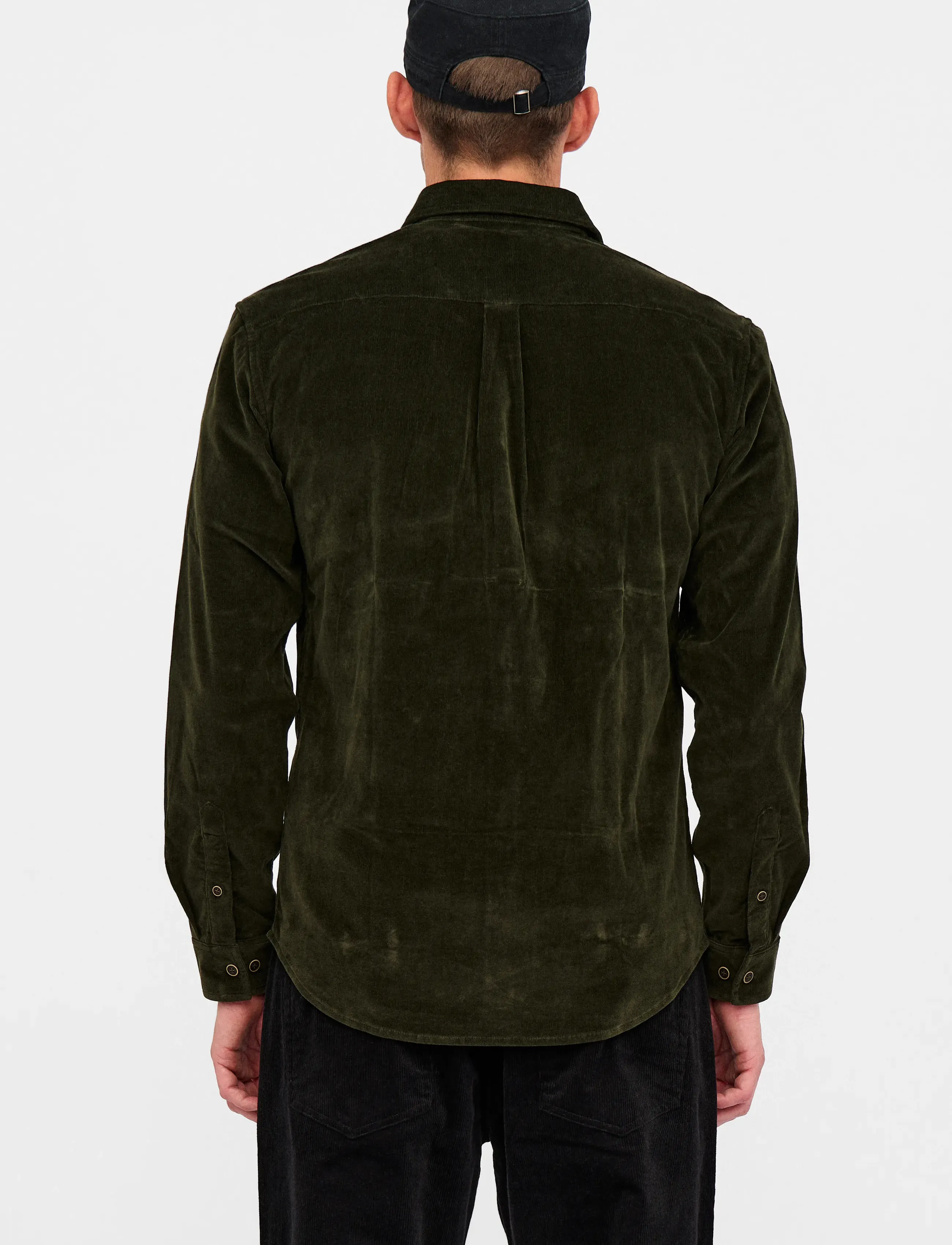 Anerkjendt - AKLEIF SOLID CORD SHIRT - manchesterskjortor - forest night - 4