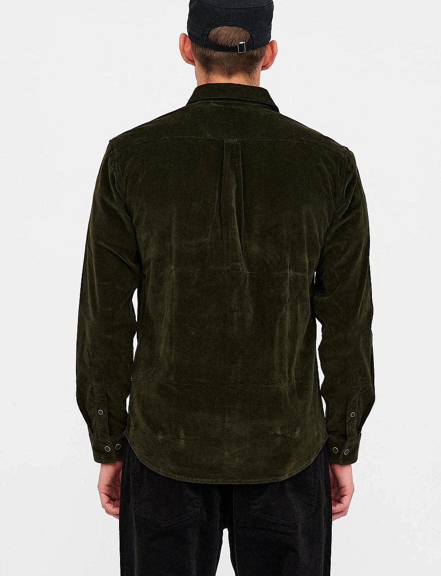 Anerkjendt - AKLEIF SOLID CORD SHIRT - manchesterskjortor - forest night - 4