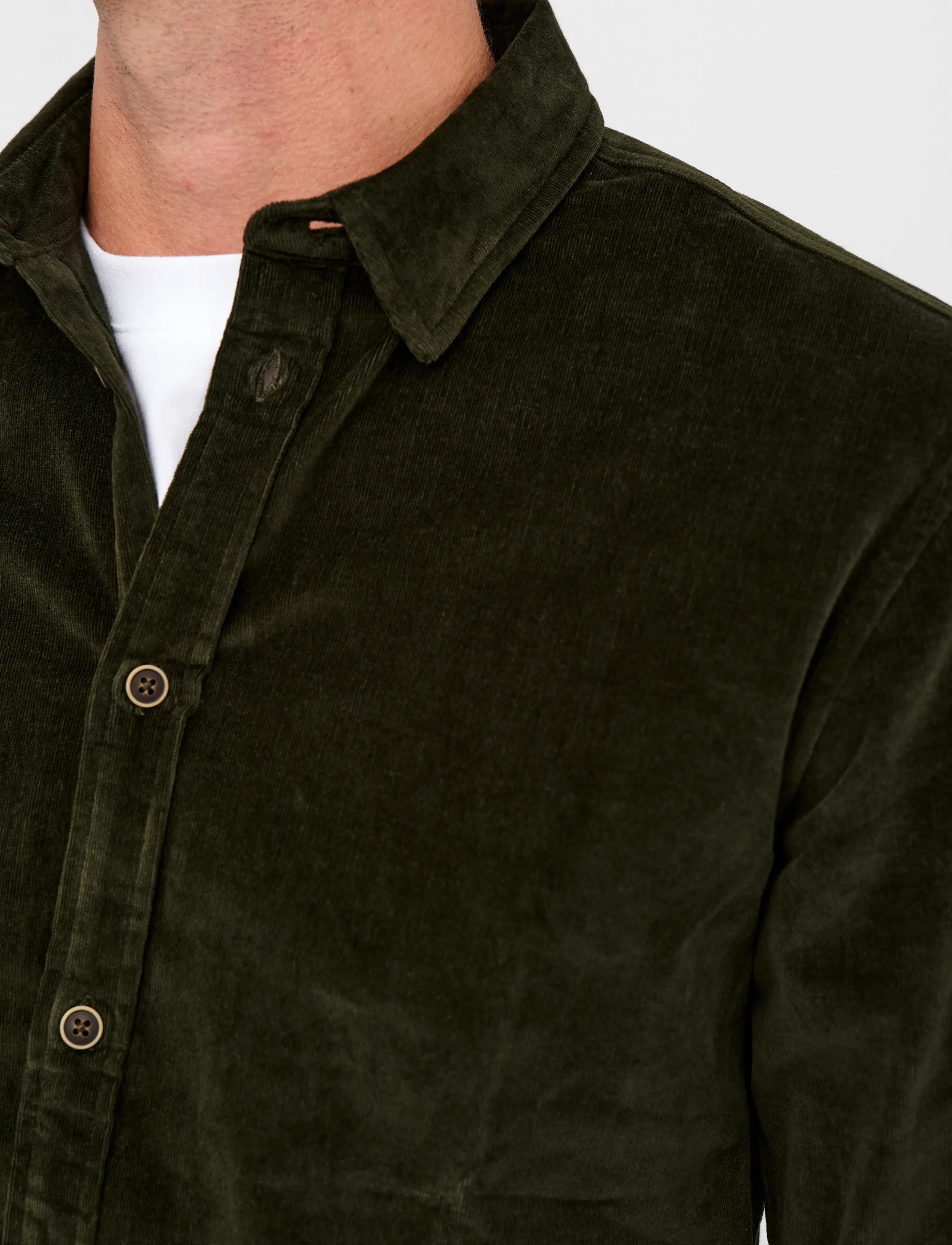 Anerkjendt - AKLEIF SOLID CORD SHIRT - manchesterskjortor - forest night - 5