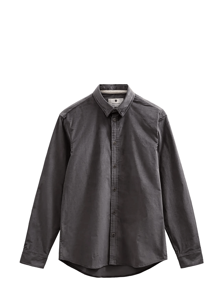 Anerkjendt - AKLEIF SOLID CORD SHIRT - corduroy shirts - magnet - 0