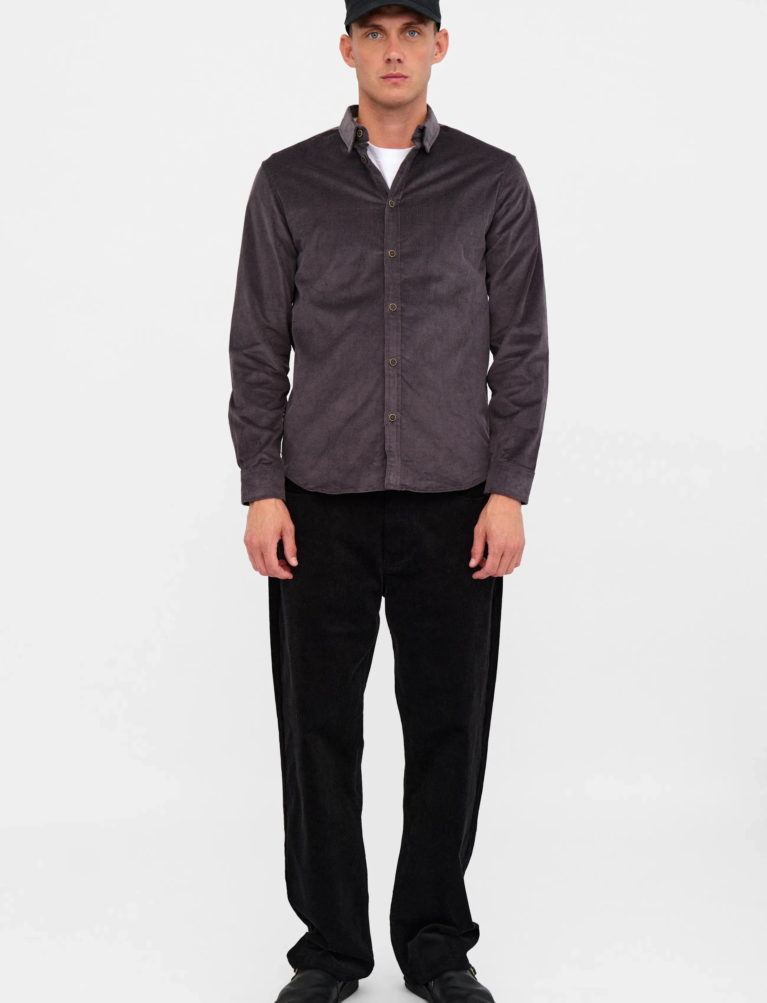 Anerkjendt - AKLEIF SOLID CORD SHIRT - cordhemden - magnet - 3