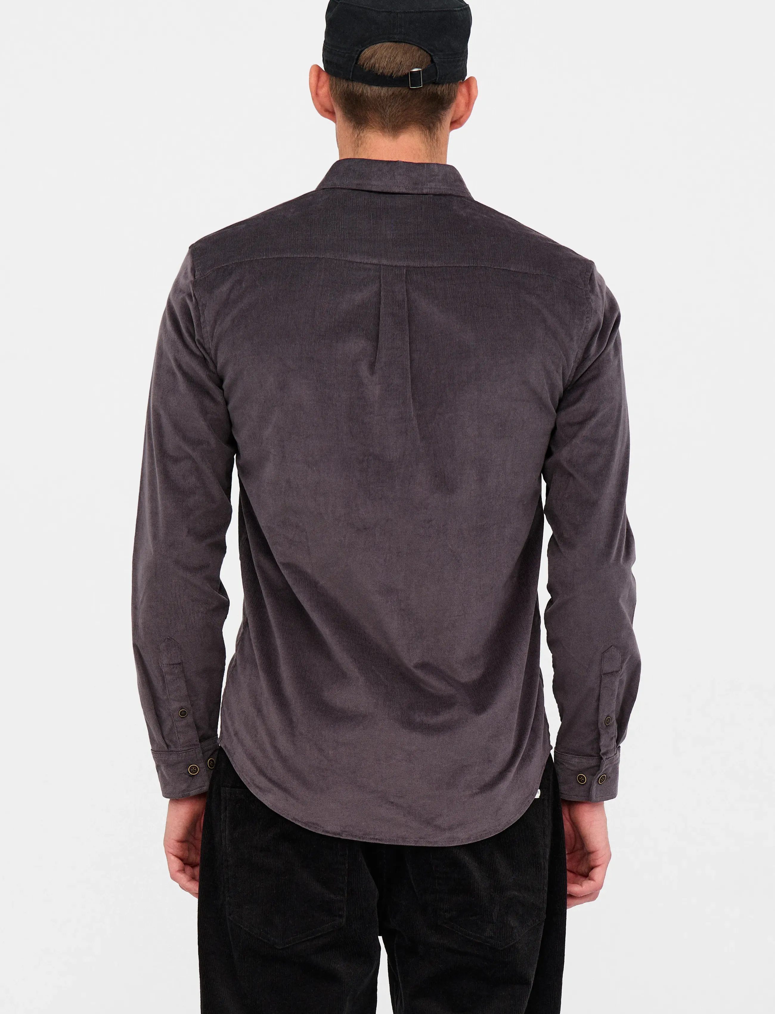 Anerkjendt - AKLEIF SOLID CORD SHIRT - cordhemden - magnet - 4
