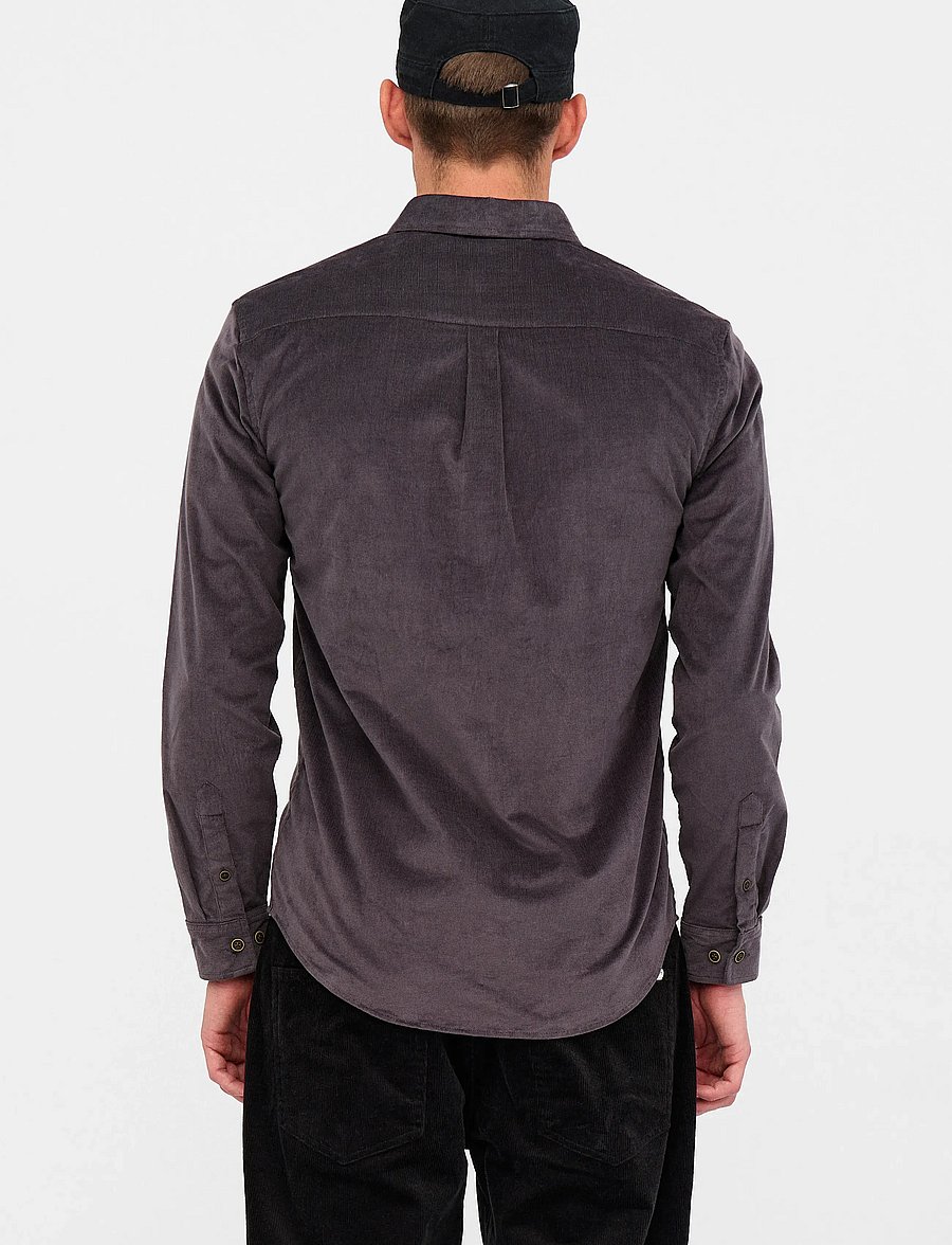 Anerkjendt - AKLEIF SOLID CORD SHIRT - cordhemden - magnet - 4