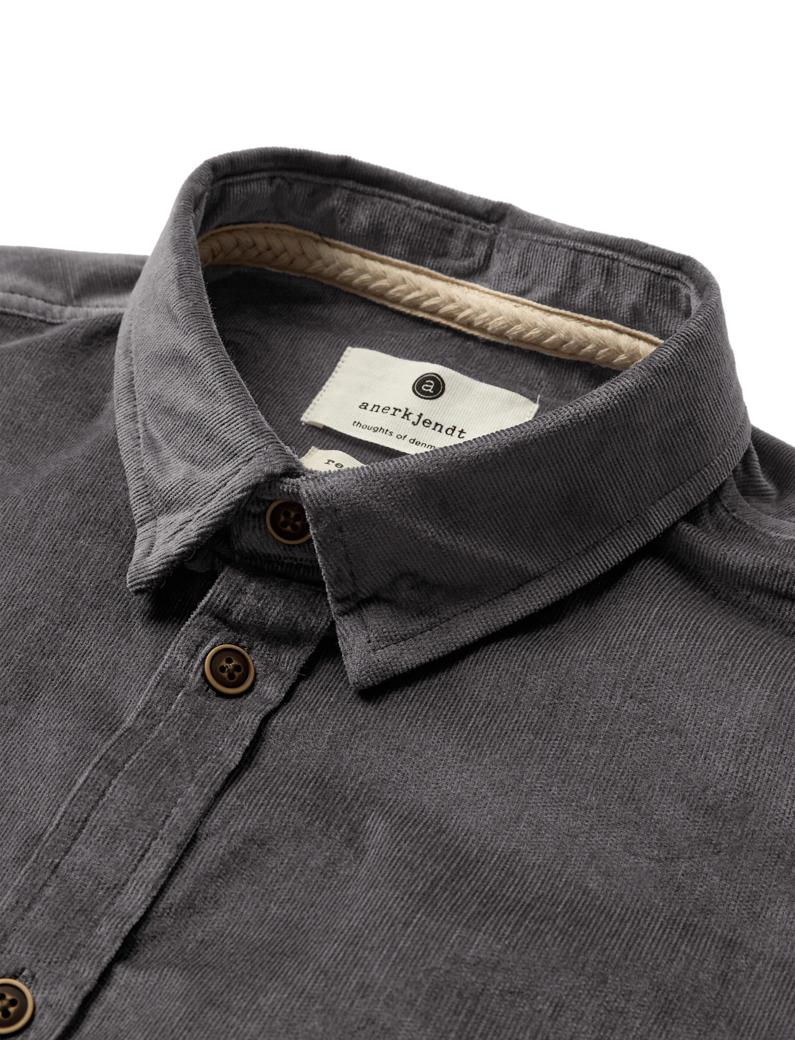 Anerkjendt - AKLEIF SOLID CORD SHIRT - corduroy shirts - magnet - 2