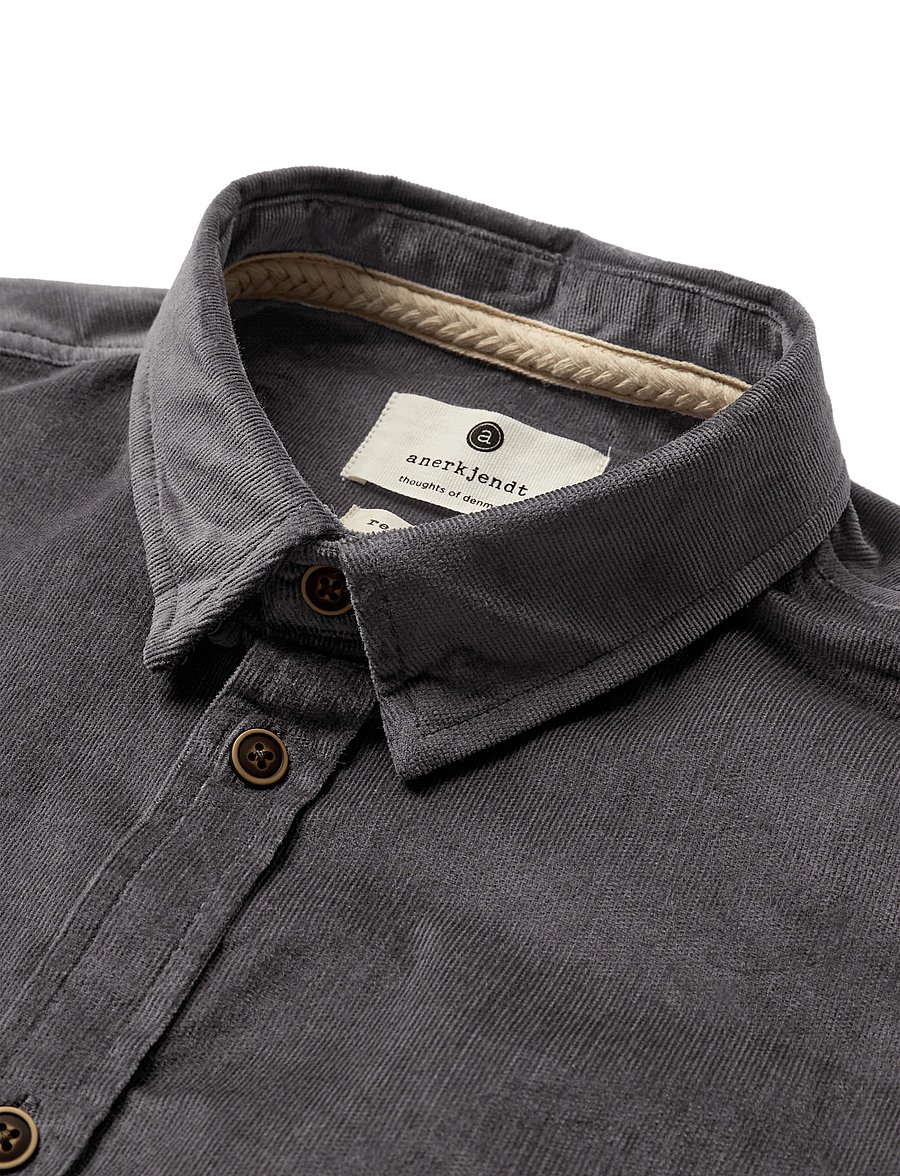 Anerkjendt - AKLEIF SOLID CORD SHIRT - corduroy shirts - magnet - 2