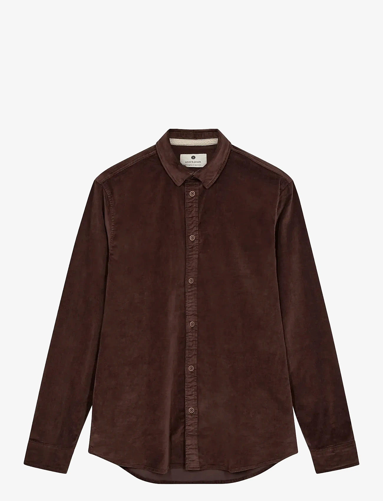 Anerkjendt - AKLEIF SOLID CORD SHIRT - velvet särgid - mulch - 1