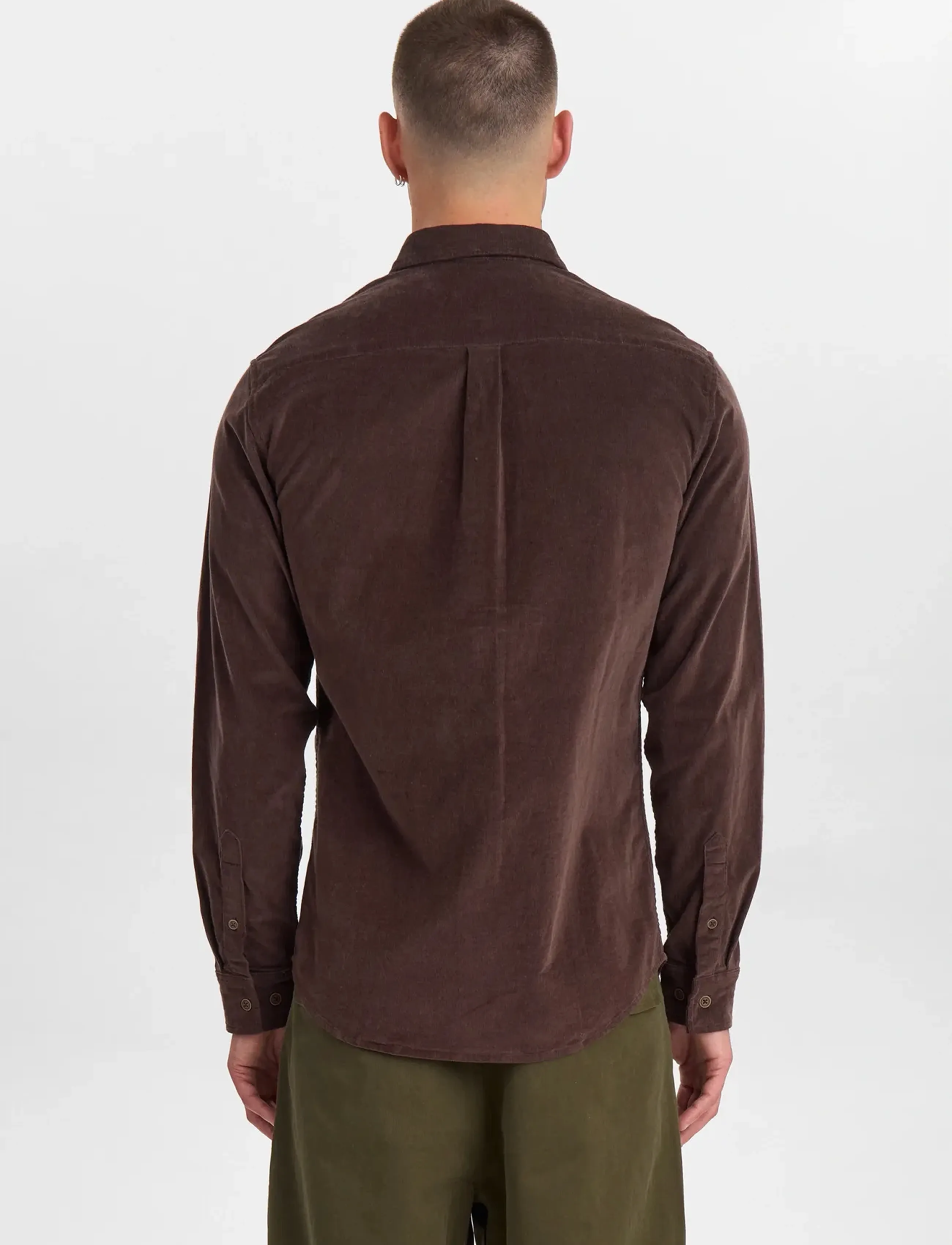 Anerkjendt - AKLEIF SOLID CORD SHIRT - fløjlsskjorter - mulch - 4