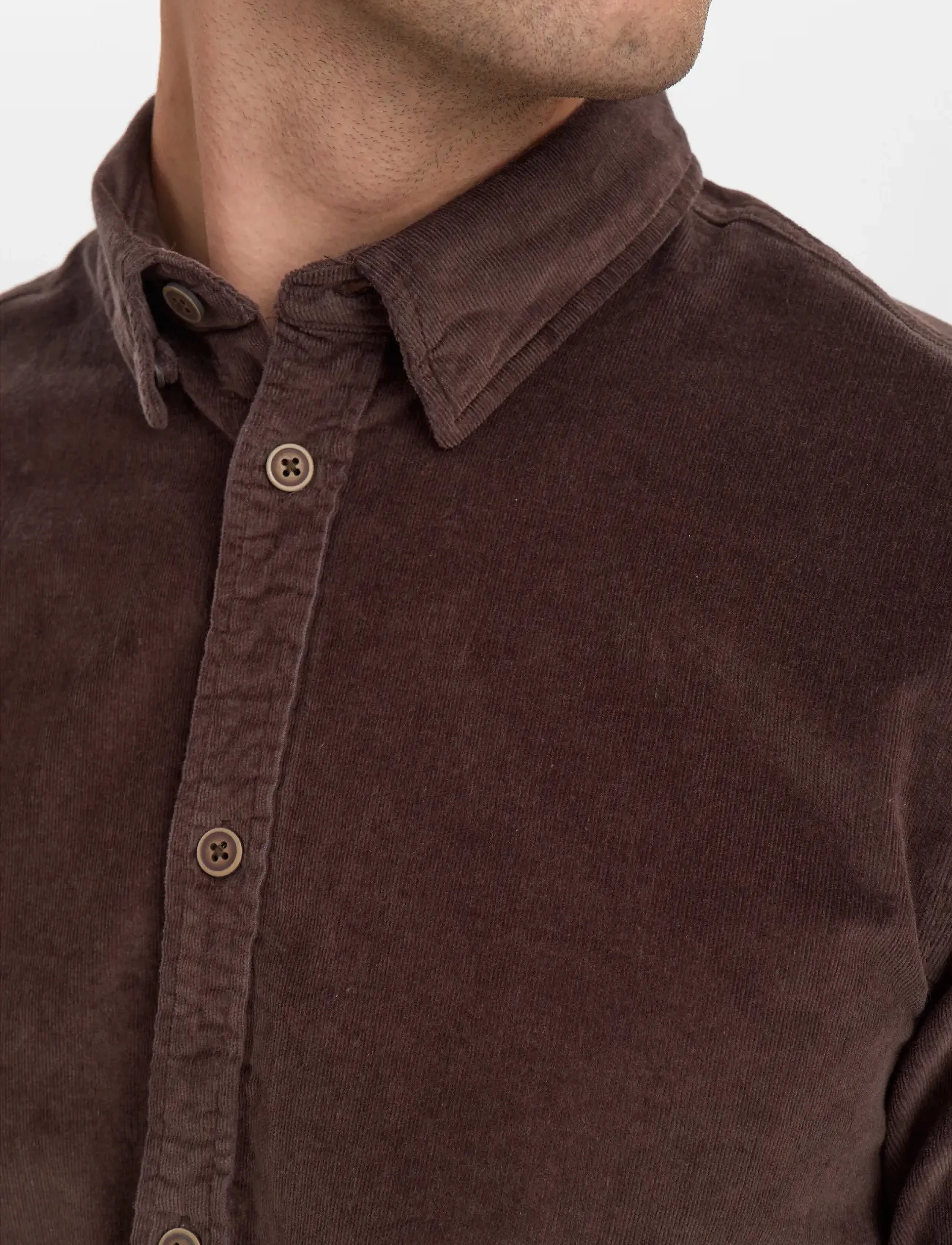 Anerkjendt - AKLEIF SOLID CORD SHIRT - fløjlsskjorter - mulch - 5