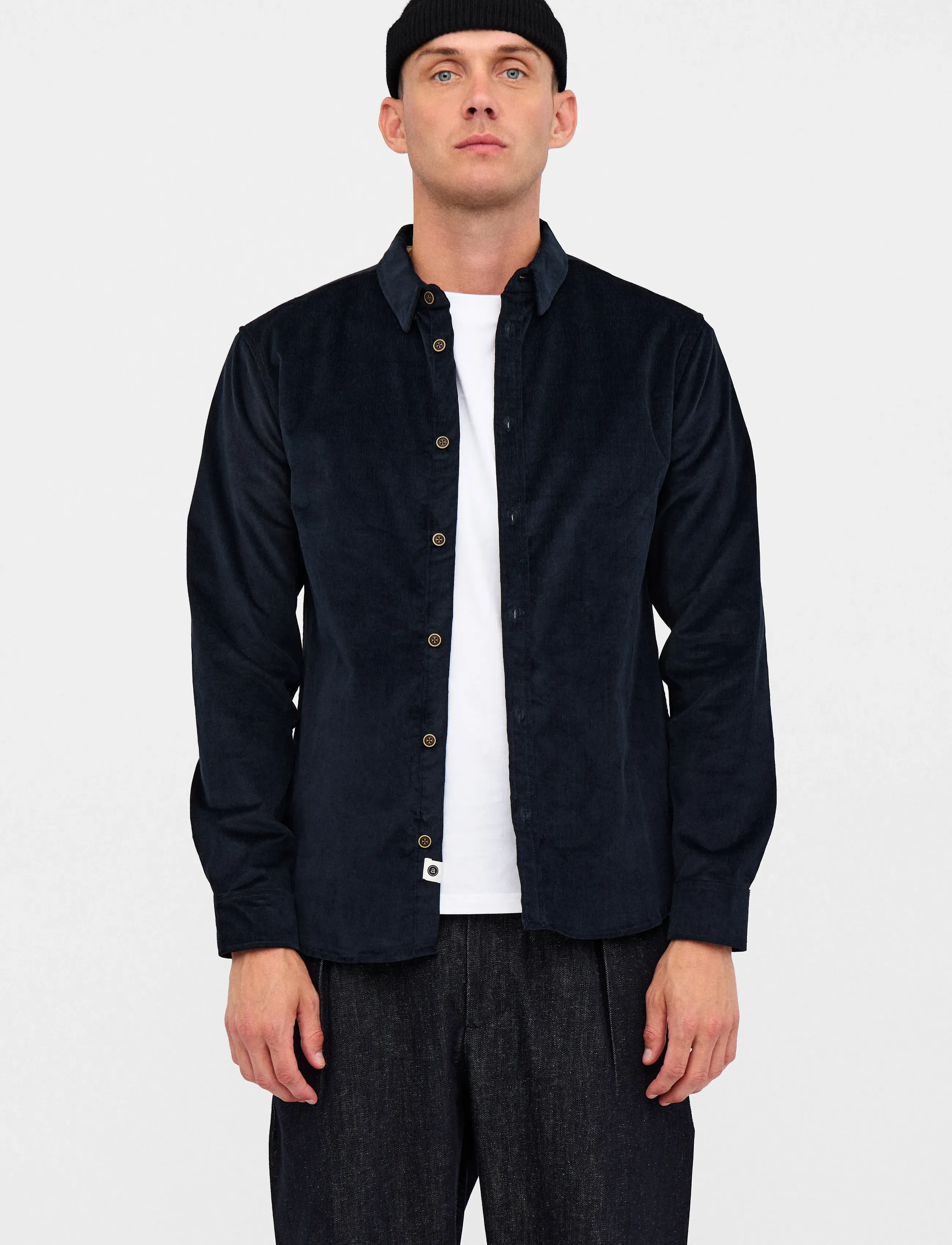 Anerkjendt AKLEIF SOLID CORD SHIRT - Campaign - SKY CAPTAIN / navy