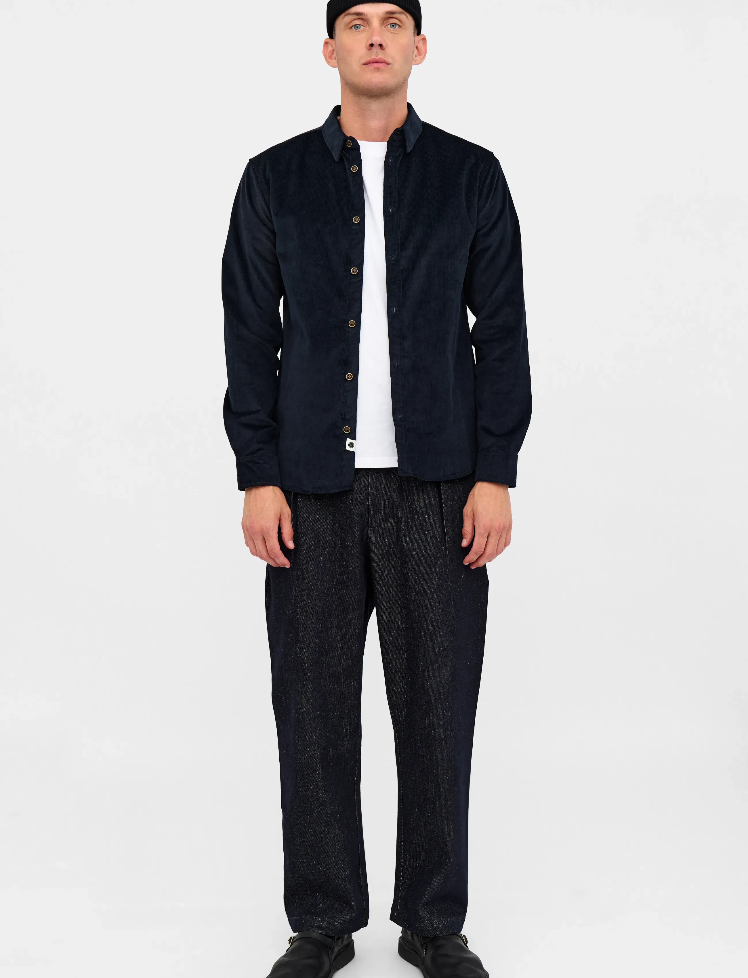 Anerkjendt - AKLEIF SOLID CORD SHIRT - cordhemden - sky captain - 4