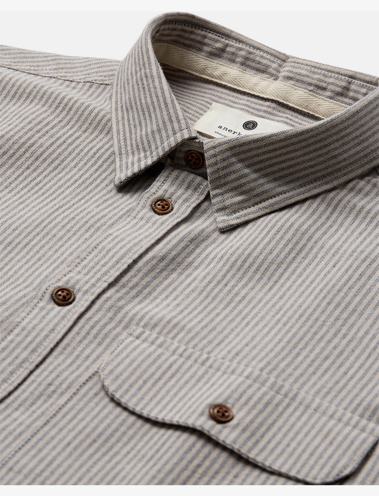 Anerkjendt - AKKONRAD STRIPE OXFORD SHIRT - incense - 2