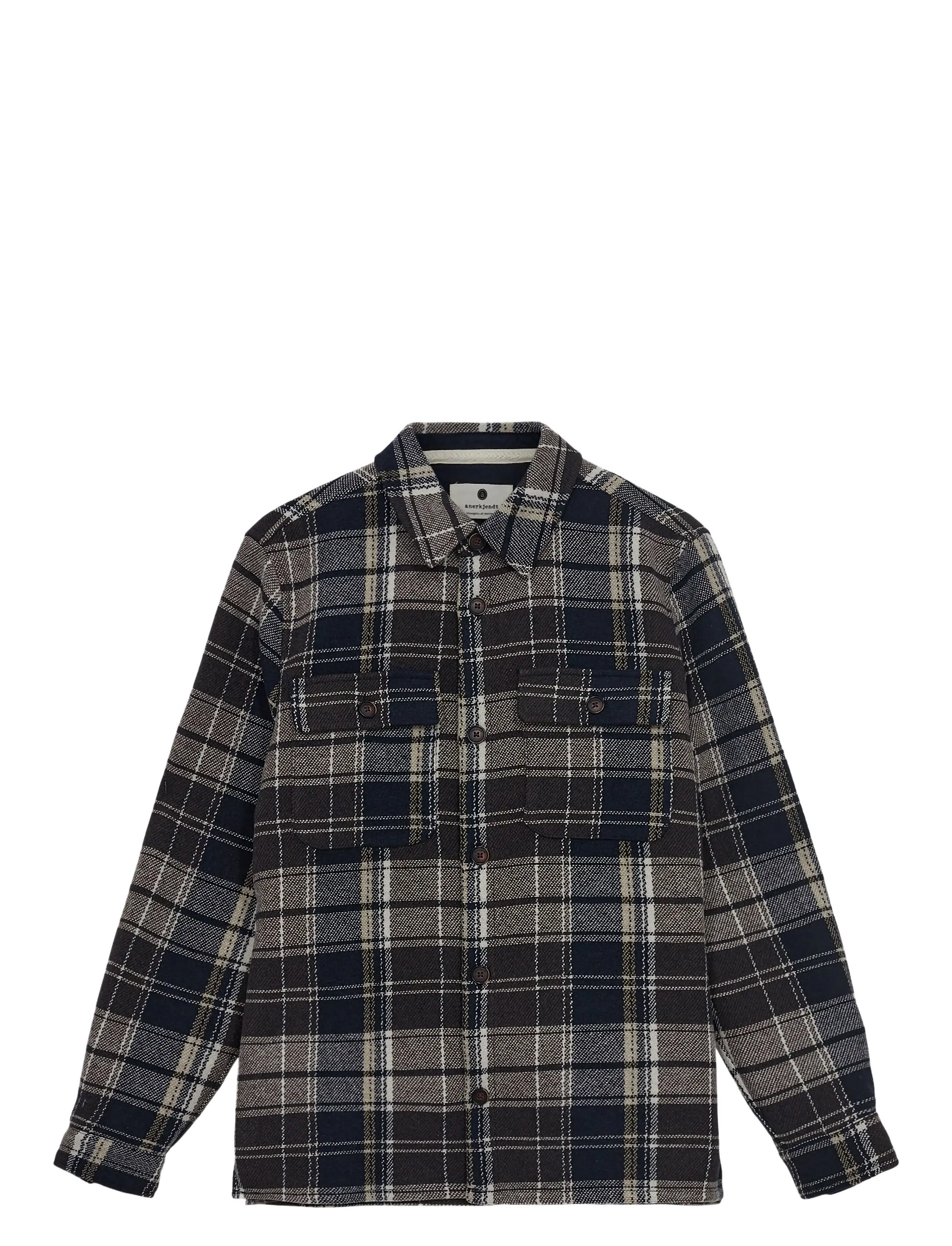Anerkjendt AKOSCAR CHECK OVERSHIRT - Overshirts - CHOCOLATE BROWN / multi
