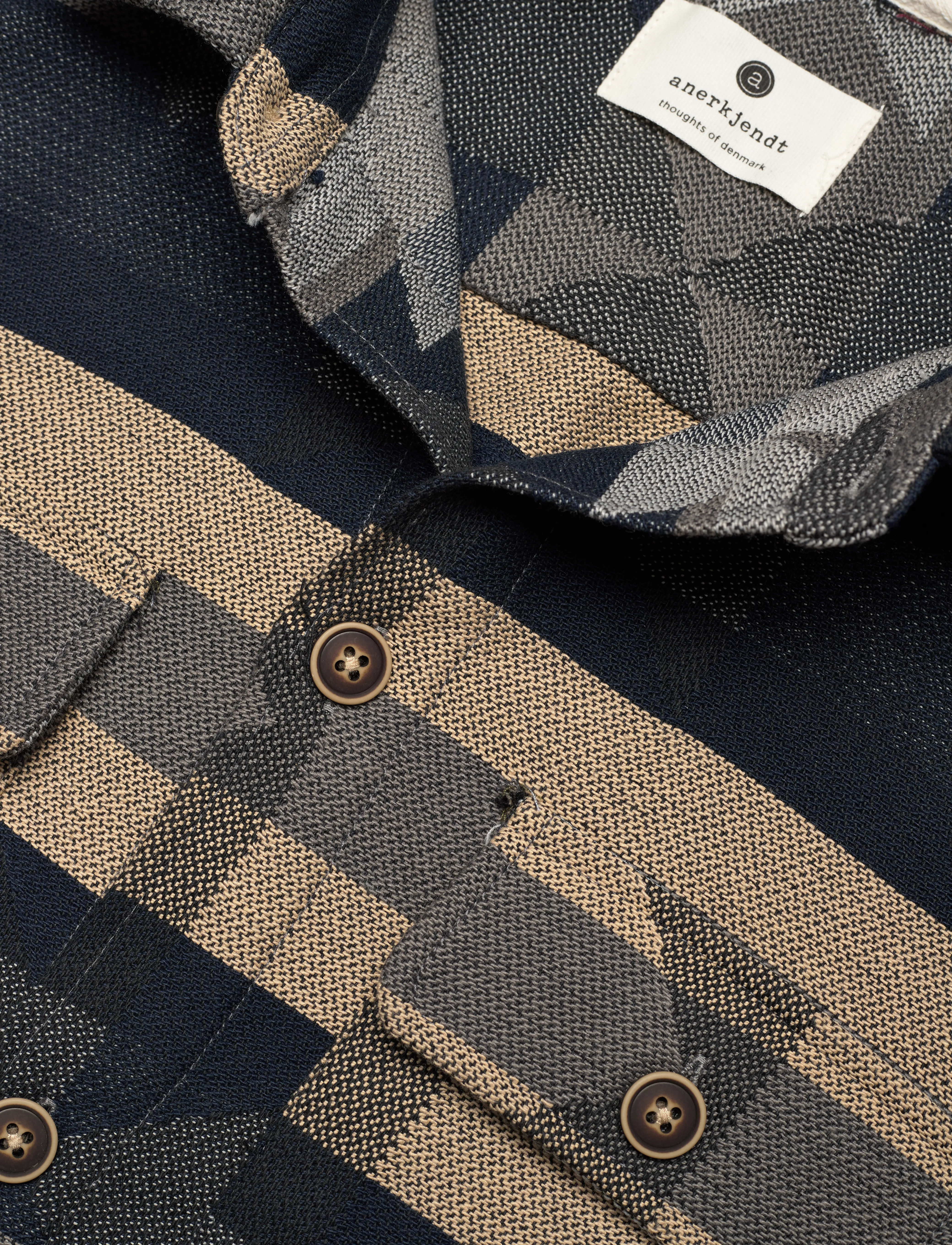 Anerkjendt - AKOSCAR BIG SIZE INKA OVERSHIRT - sky captain - 2