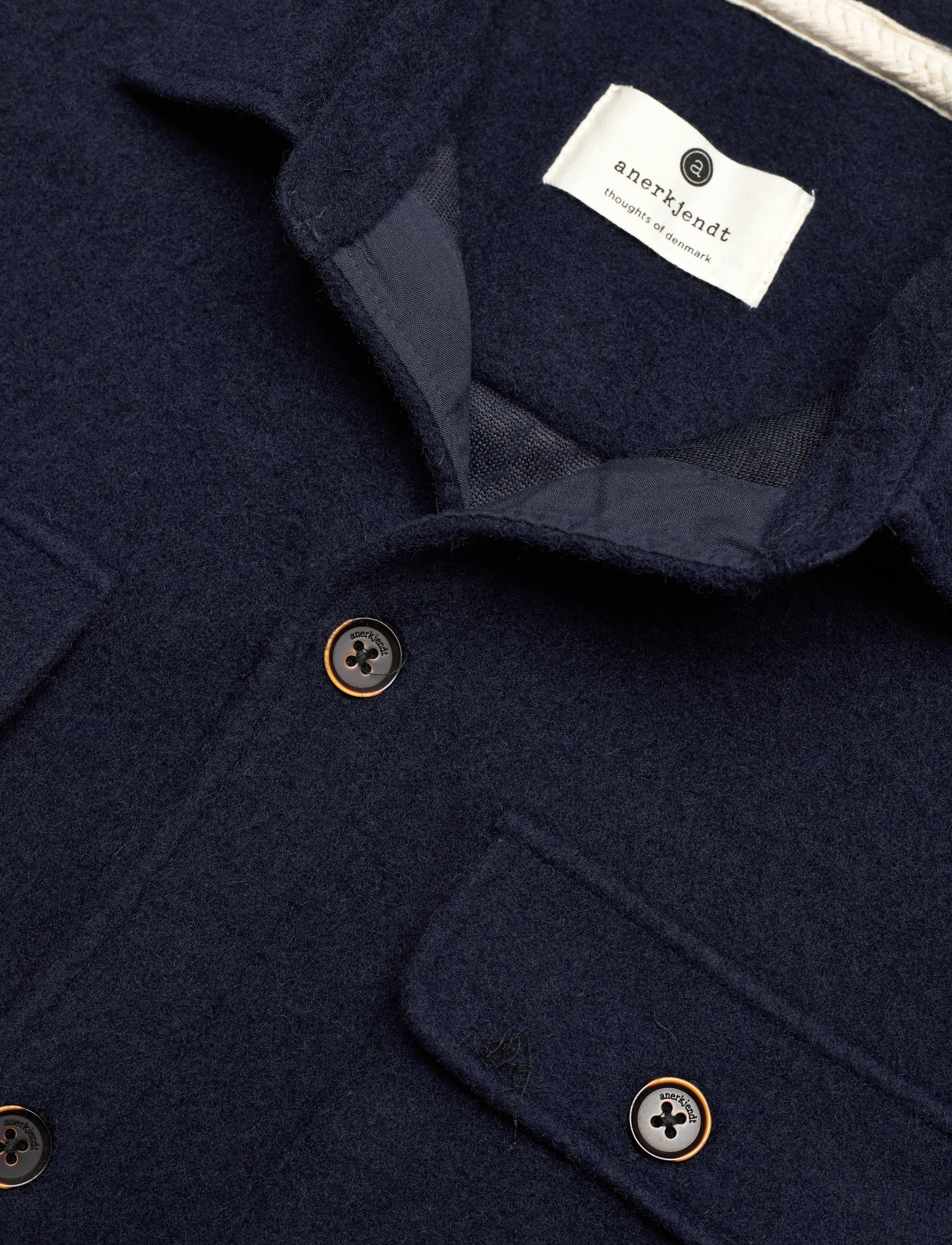 Anerkjendt - AKOSCAR BOILED WOOL OVERSHIRT - sky captain - 2