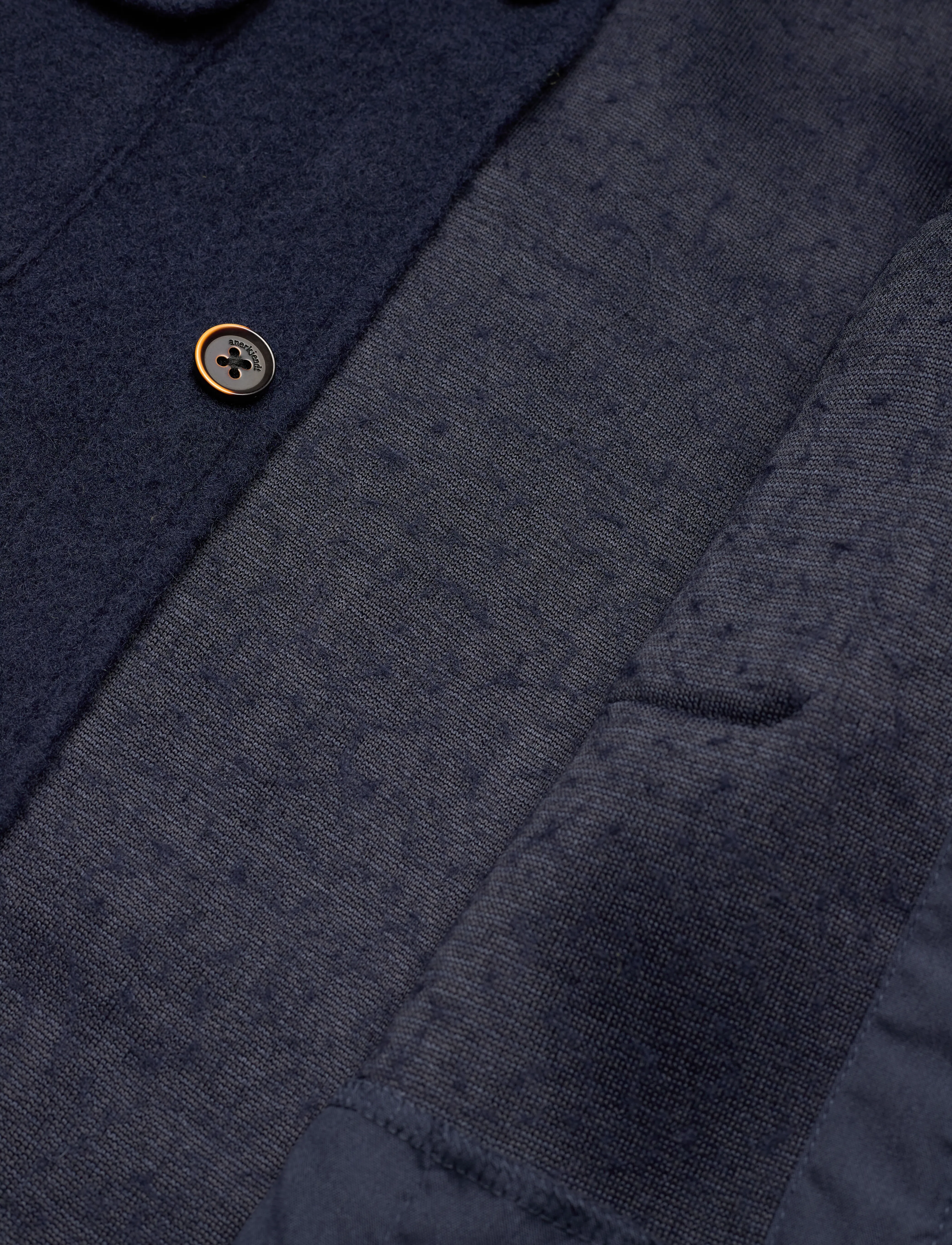 Anerkjendt - AKOSCAR BOILED WOOL OVERSHIRT - sky captain - 4