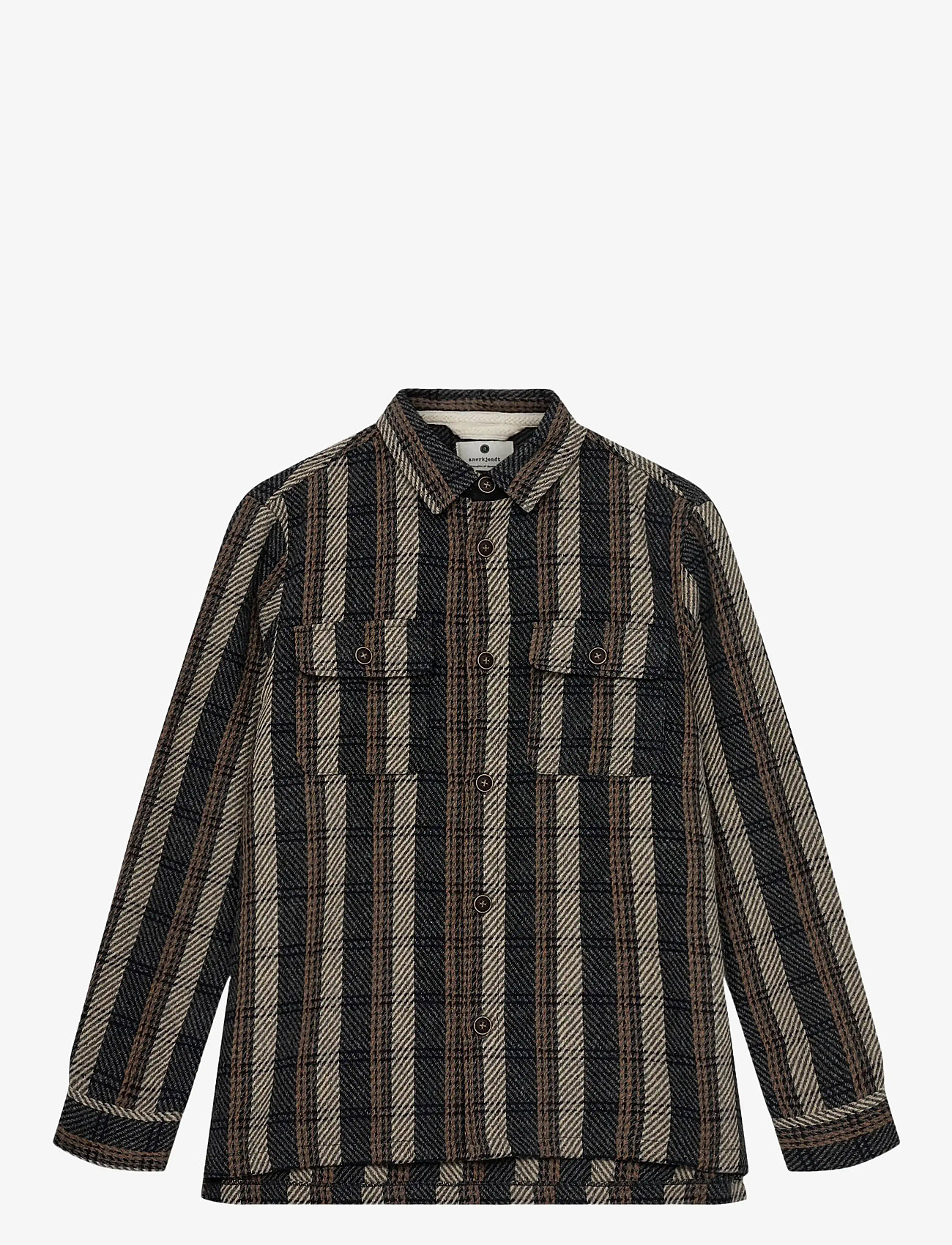 Anerkjendt - AKOSCAR CHECK OVERSHIRT - kollektioner - dark grey mel - 0